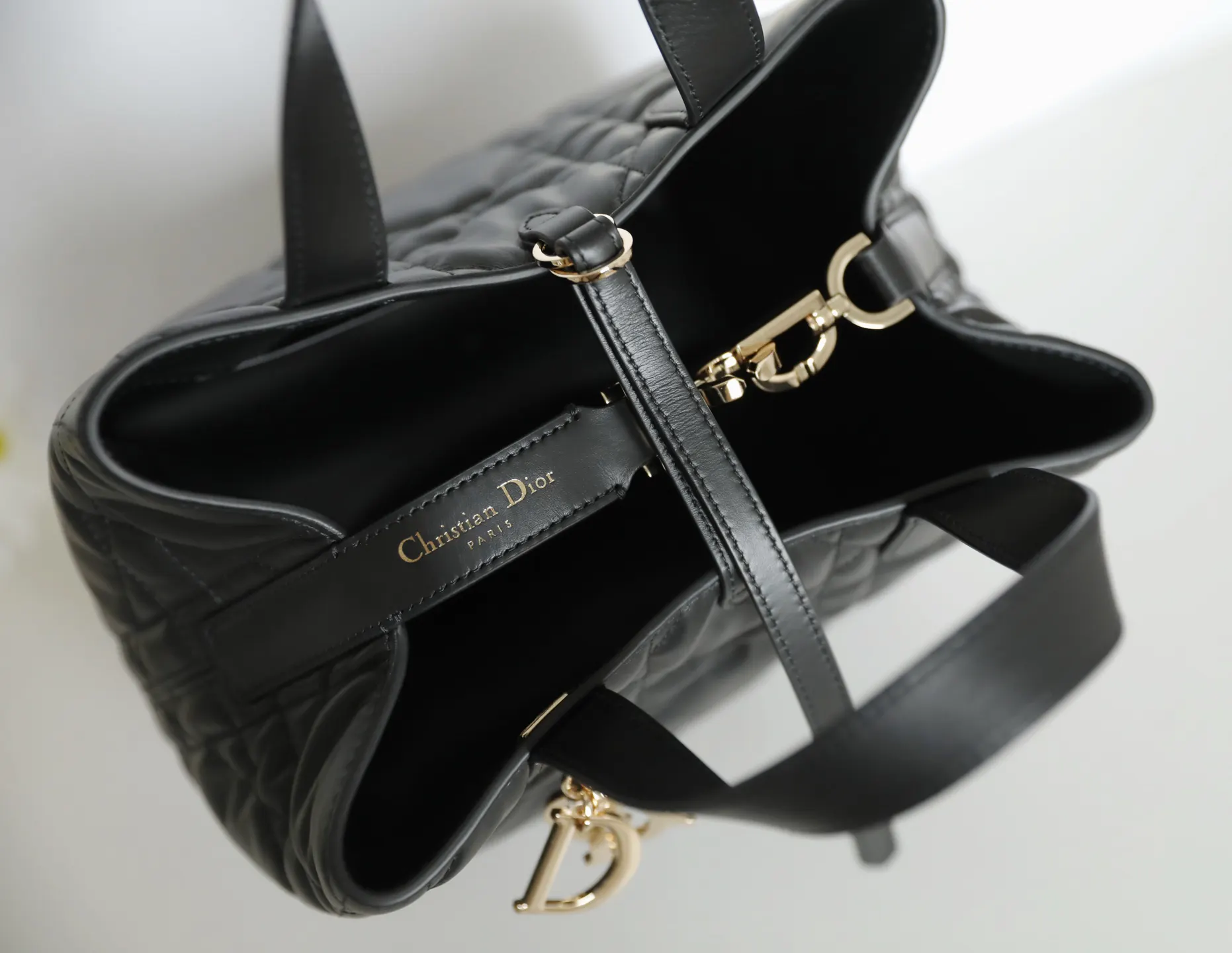 Black Organizer Pouch Travel Leather