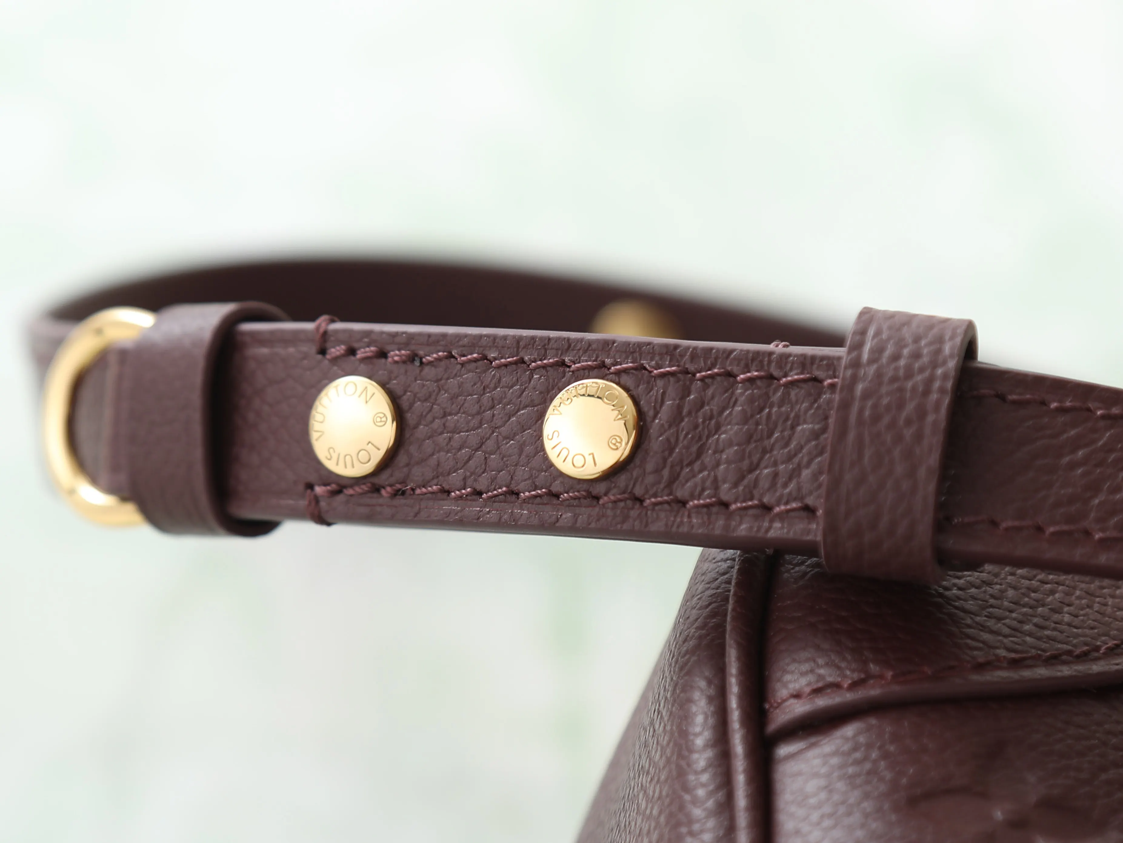 LV Brown Embossed Chain Underarm Bag Image 10