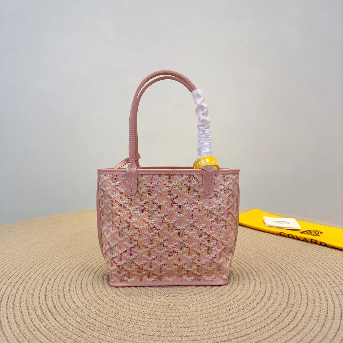 Goyard mini托特樱花粉 戈雅Anjou Mini 托特包 大容量托特款