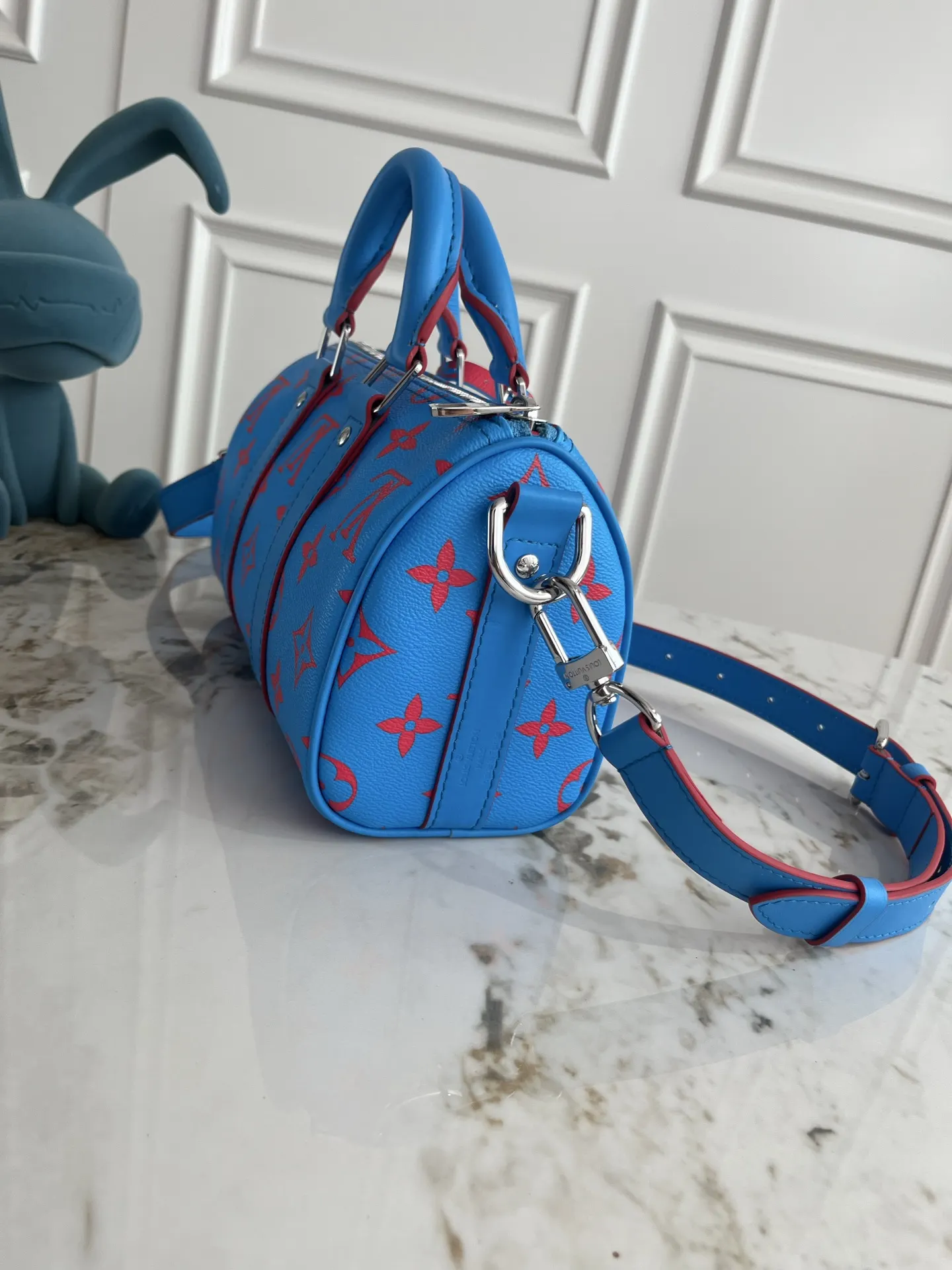 LV Blue Monogram Handbag Image 3 LV Blue Monogram Handbag Image 3