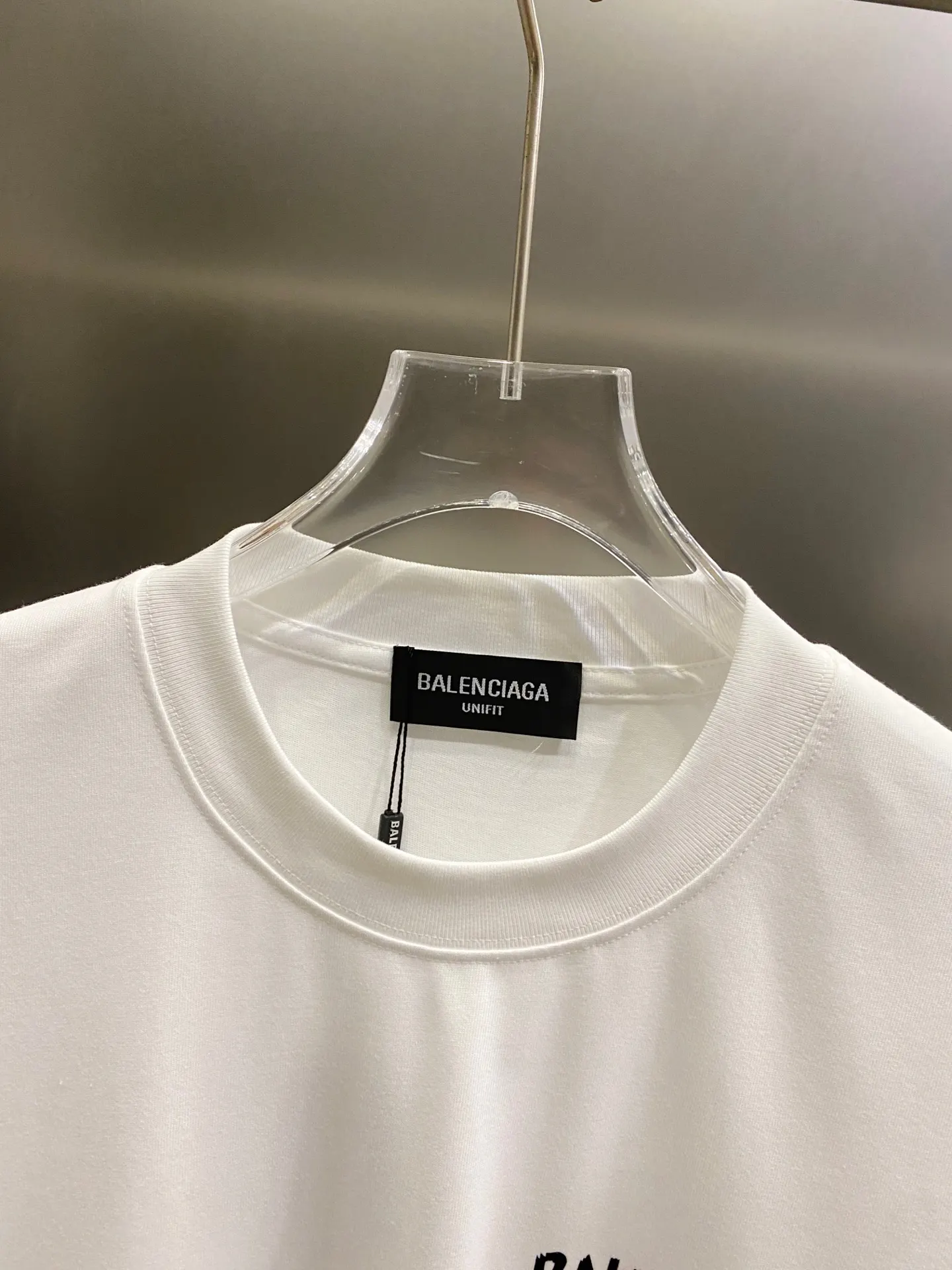 Balenciaga 塗鴉字母印花圓領短袖T恤 白色