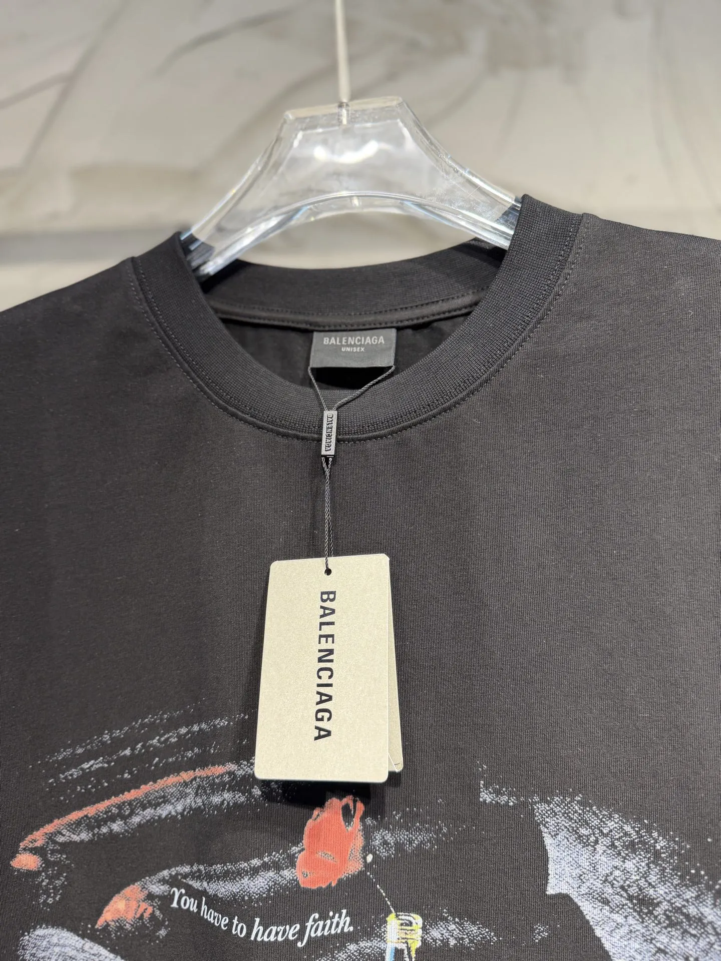 Balenciaga 26SS 刺绣 纯棉 短袖T恤 街头休闲款