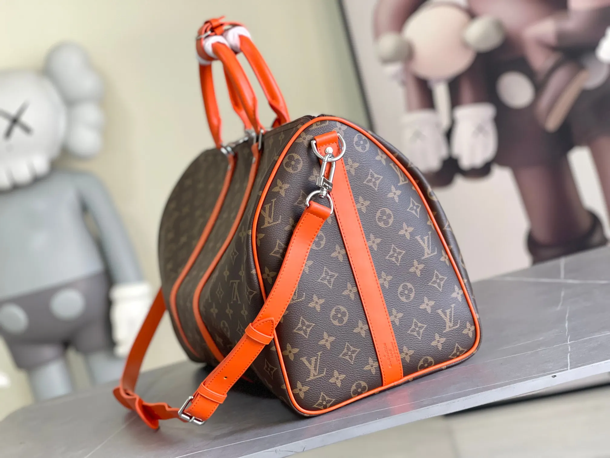 Keepall 金色 牛皮 旅行袋 大容量旅行款
