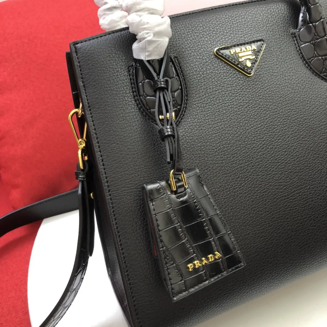 Prada Top Handle Bag Commuter Leather