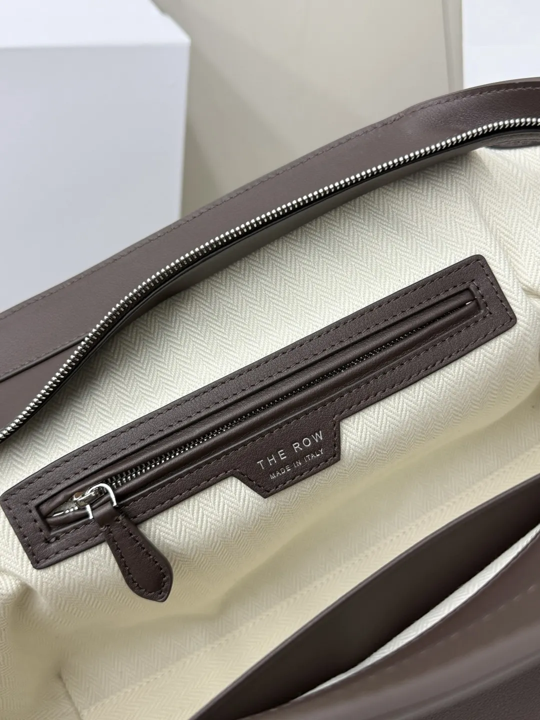 Silver Tote Bag Leather