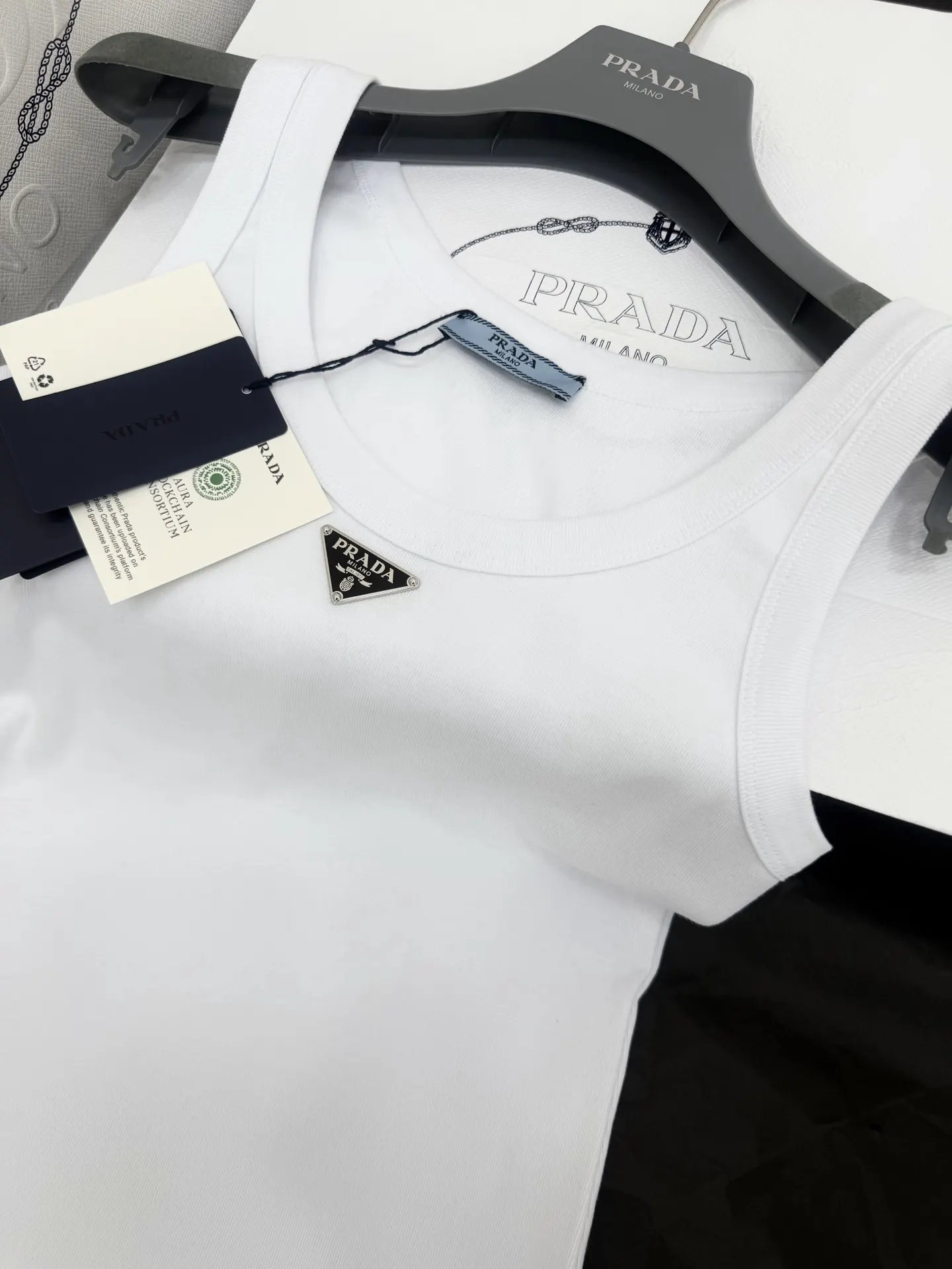 Prada 三角标 棉质 Polo衫
