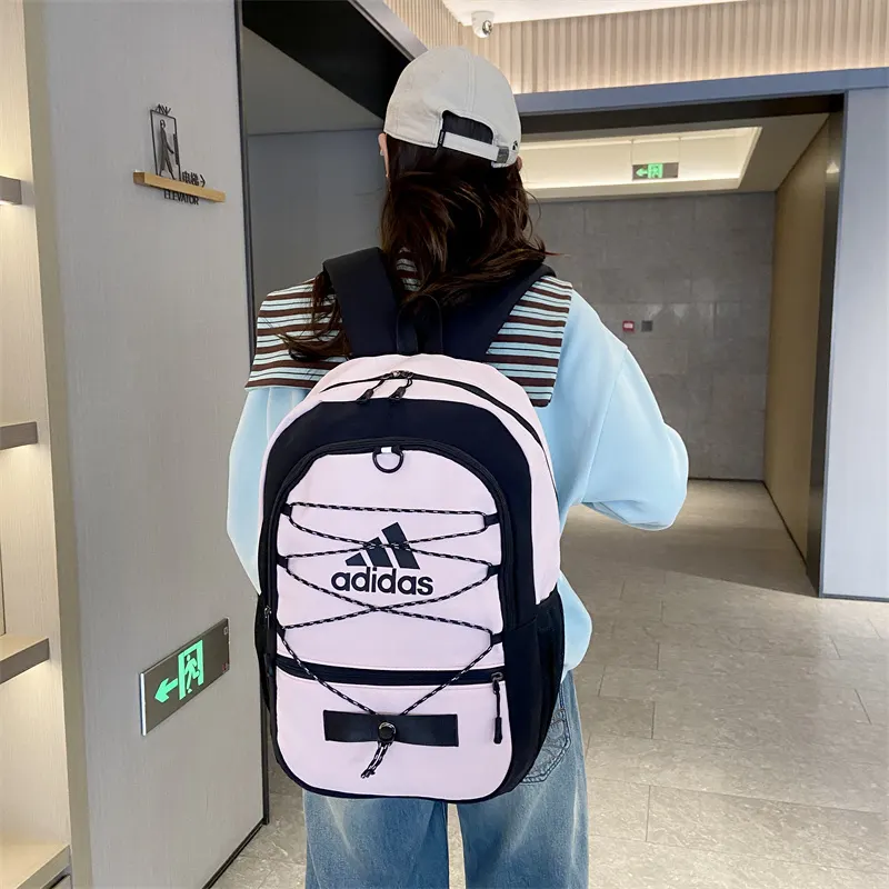 男女情侣款百搭休閒户外運動大容量旅行高中大学生 雙肩包 实用雙肩款