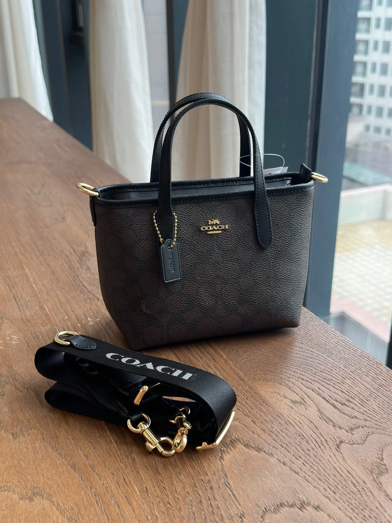 Coach Mini购物袋 City迷你拉链 托特包 大容量托特款