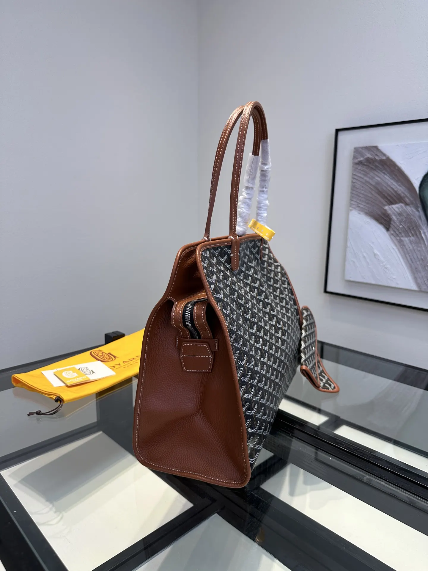 Goyard 棕色 皮革 收纳包 旅行收纳款