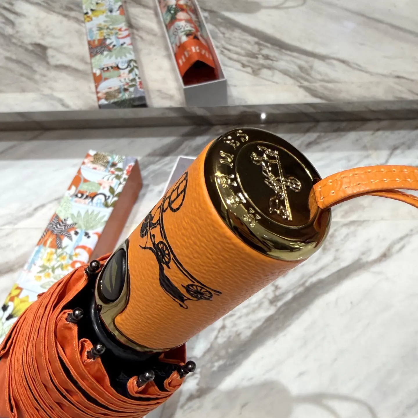 Hermès 黑色 雨伞 精致配飾