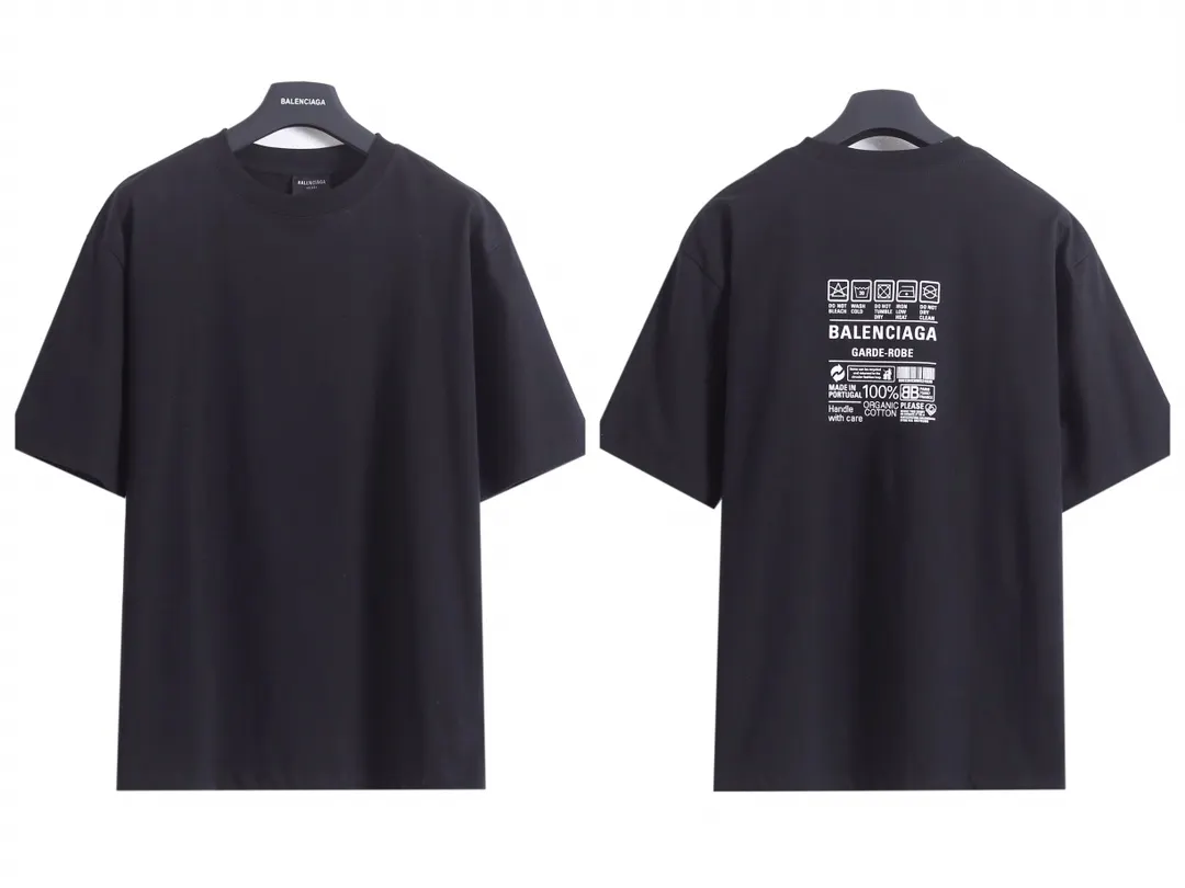 Balenciaga Blcg Black Cotton Short Sleeve T-Shirt Street