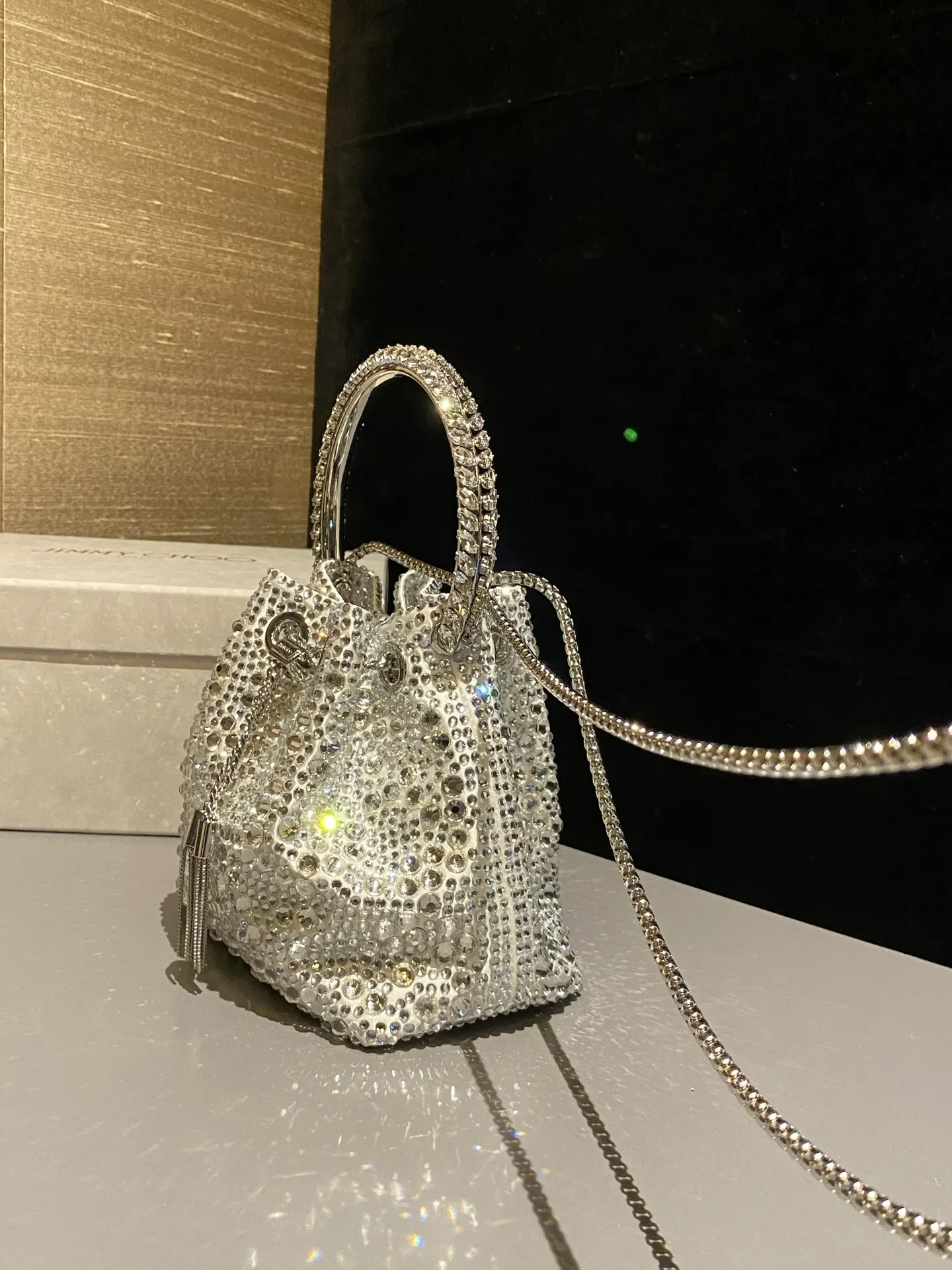 JIMMY CHOO BON BON系列标志款手提包 鏈條包 精致鏈條款