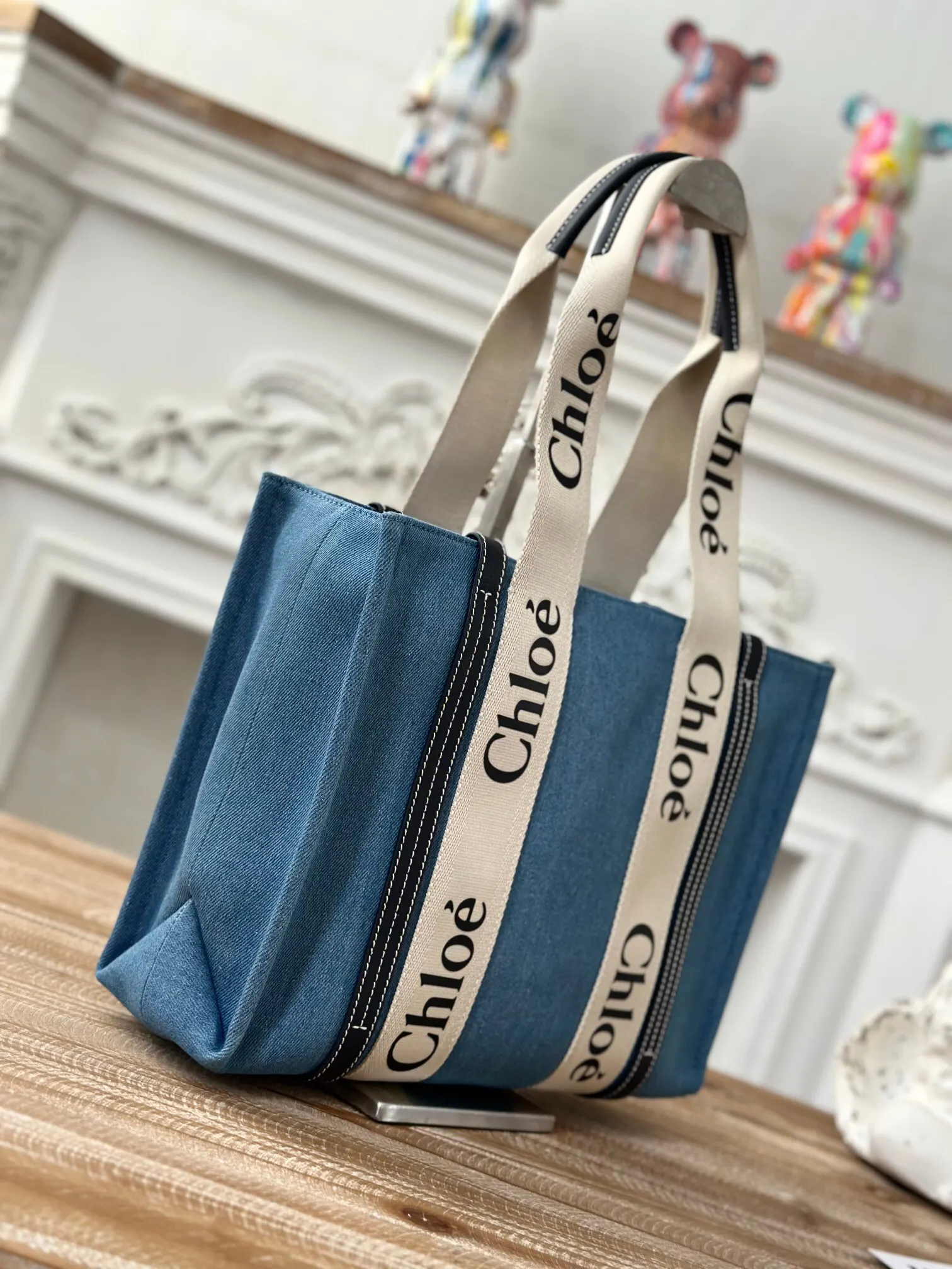 牛仔 牛仔布 中号 Chloe Woody 托特 托特包 大容量托特款