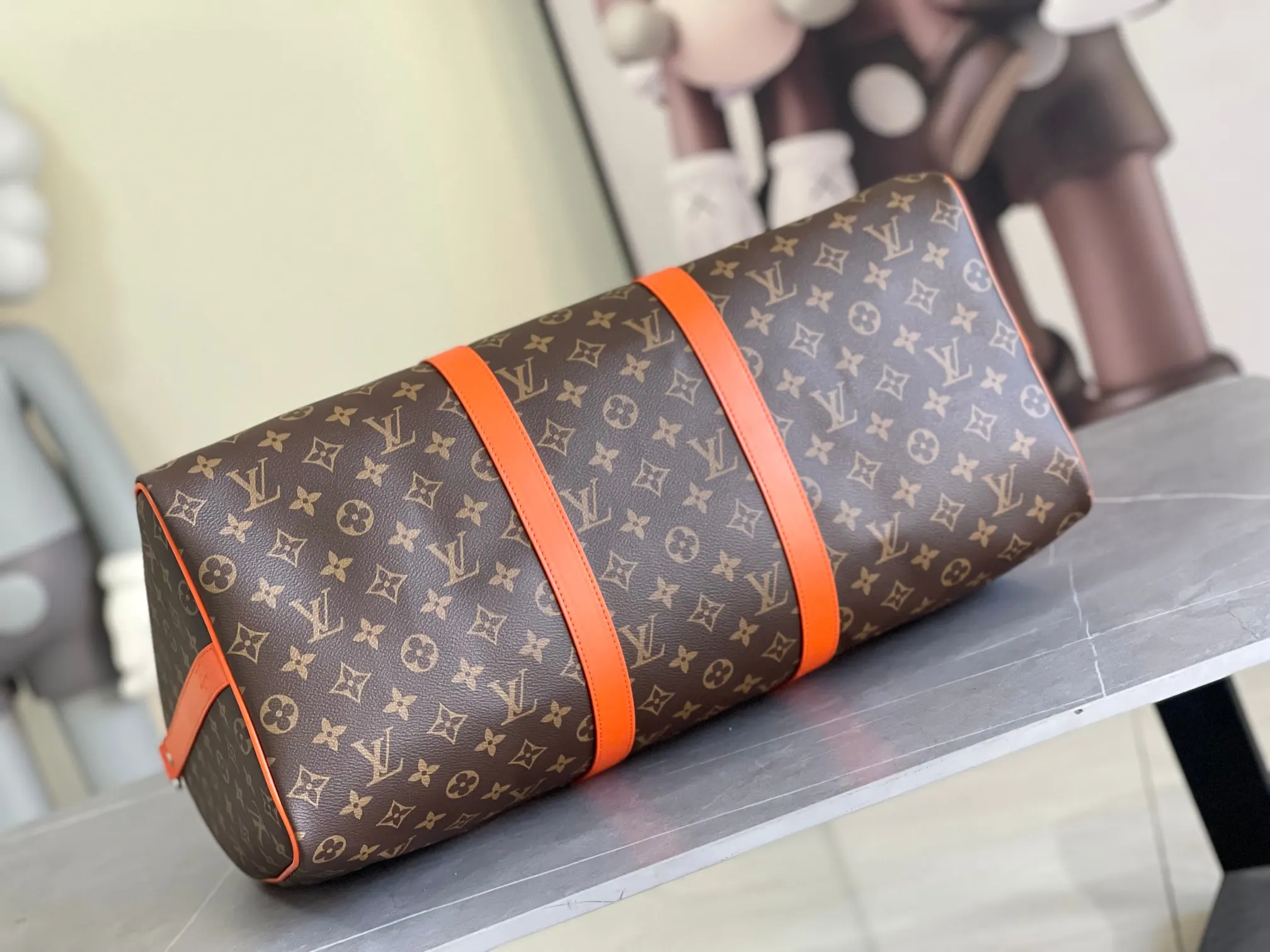 Keepall 金色 牛皮 旅行袋 大容量旅行款