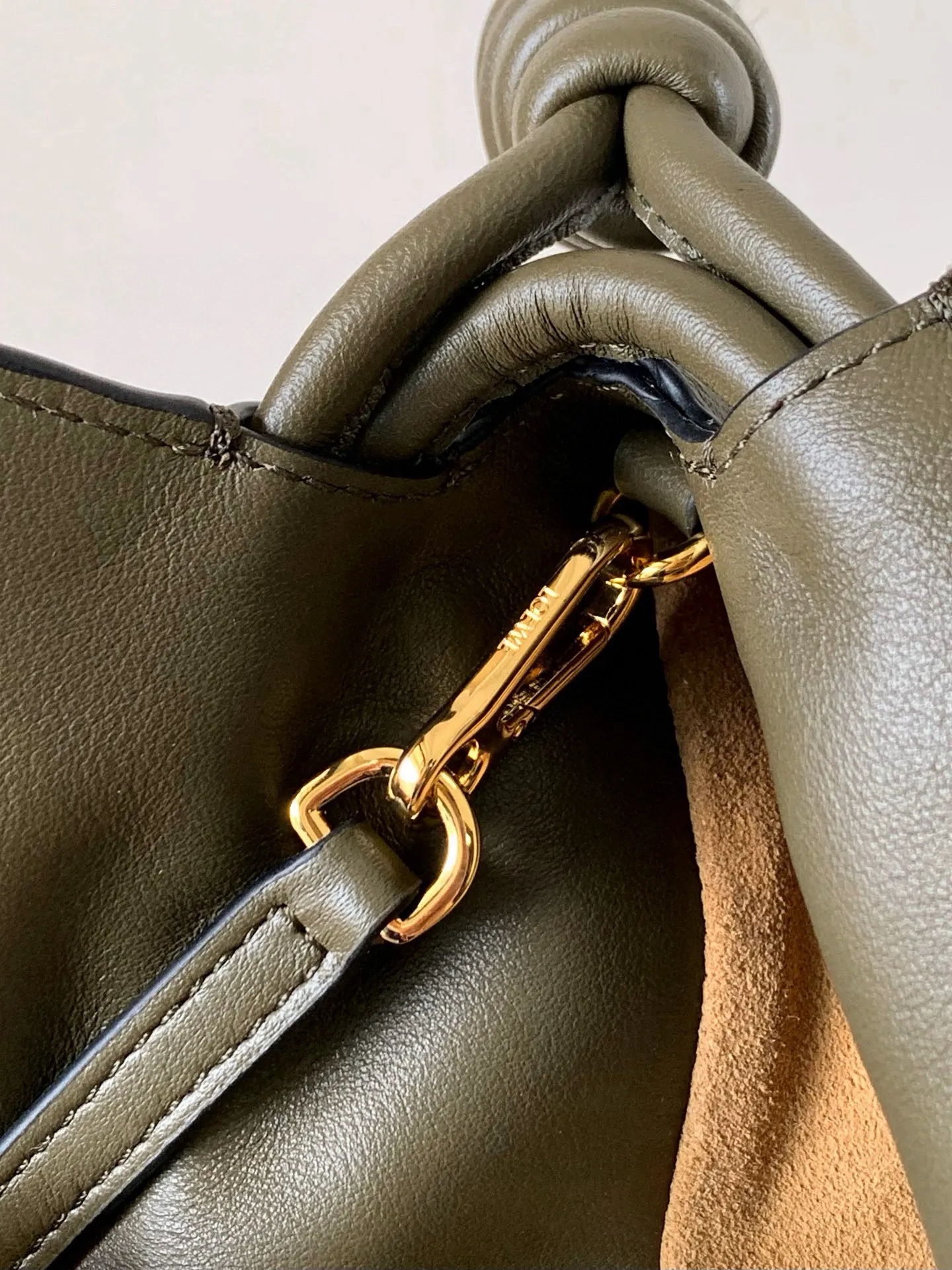 Loewe 卡其 小牛皮 托特包 大容量托特款