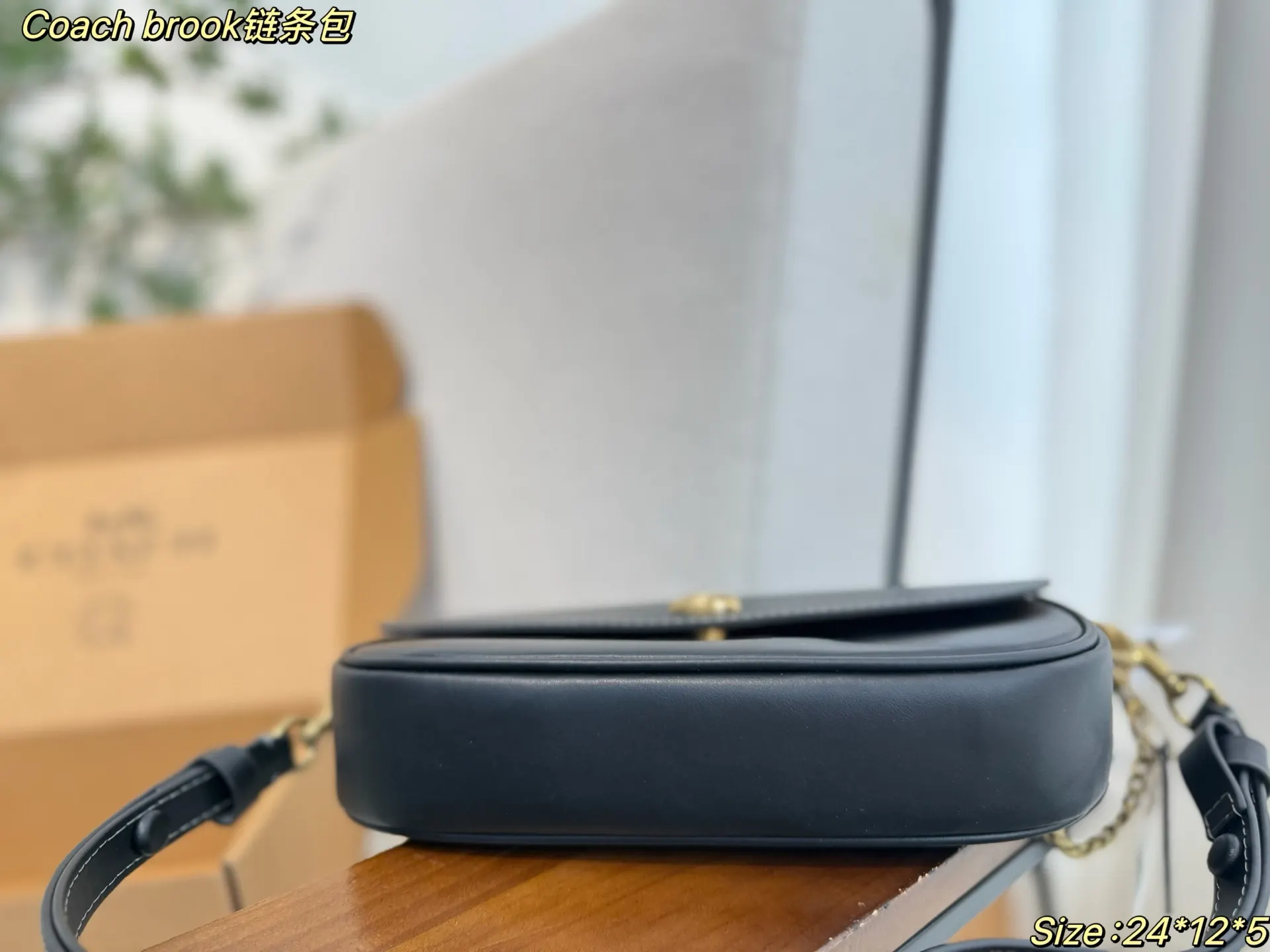 Coach 黑色 链条包 精致链条款