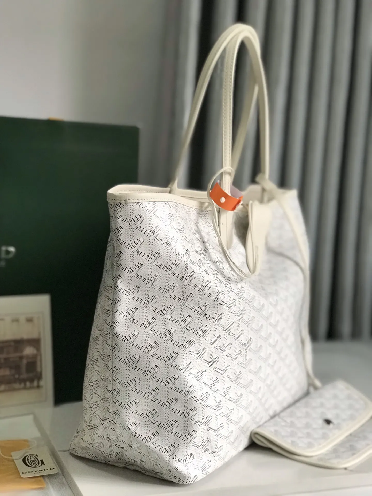 Goyard White Tote Bag