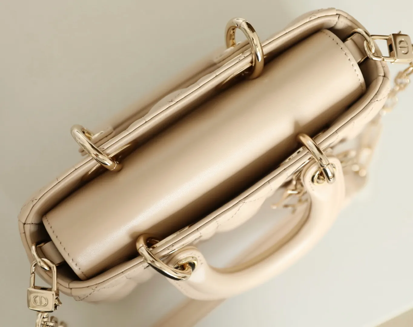 Dior Lady Top Handle Bag Beige Image 5 Dior Lady Top Handle Bag Beige Image 5