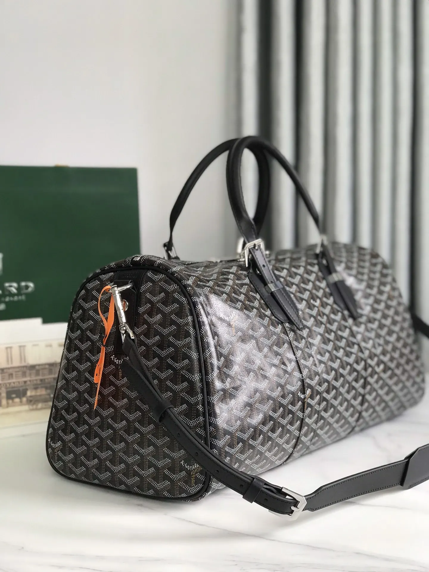 Goyard 深藍 酒紅 小牛皮 旅行袋 大容量旅行款