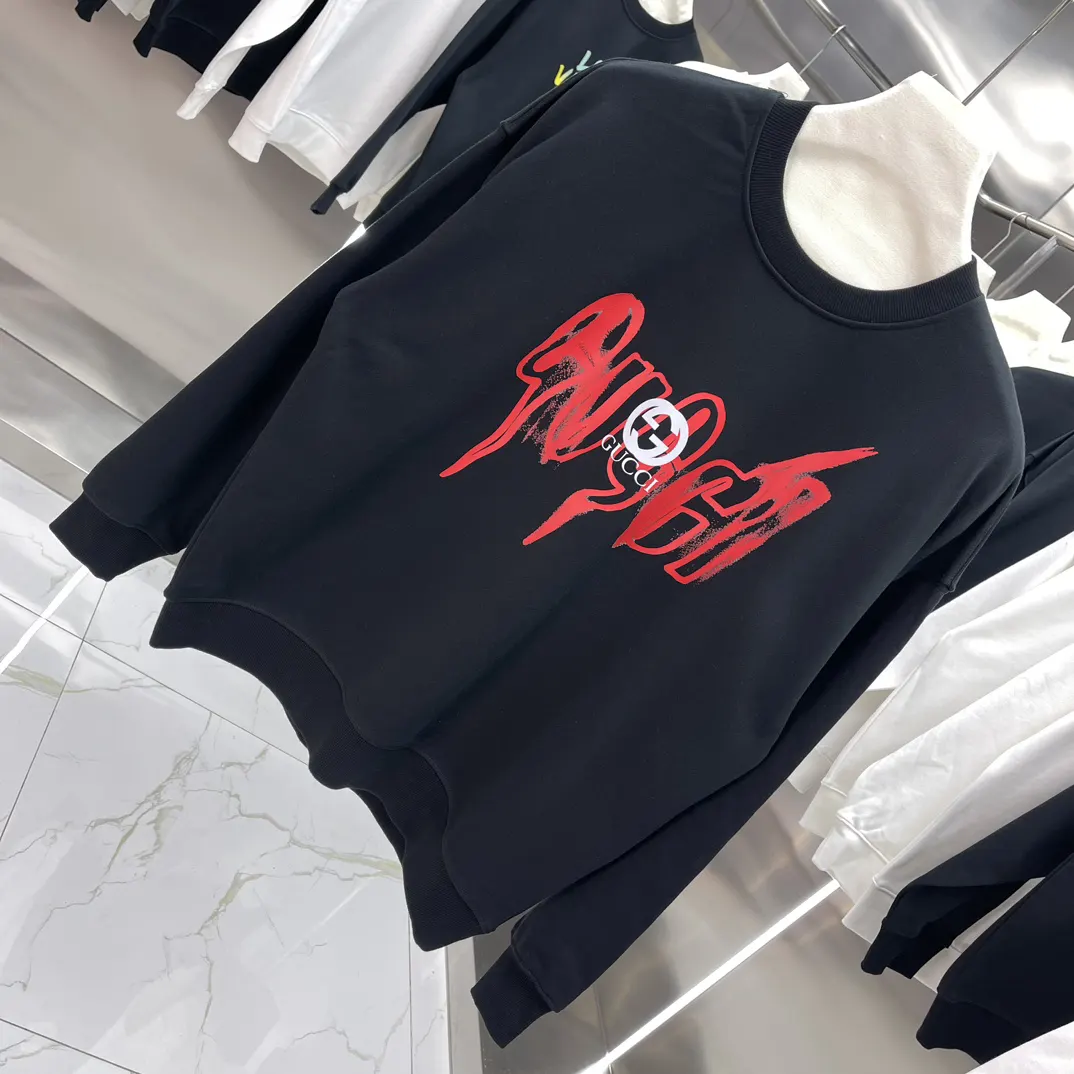 Gucci Logo印花圆领卫衣