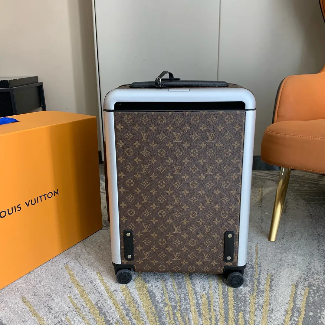 银色 驴牌路易v 拉杆真皮包裹 行李箱 旅行拉杆款 轻便出行款