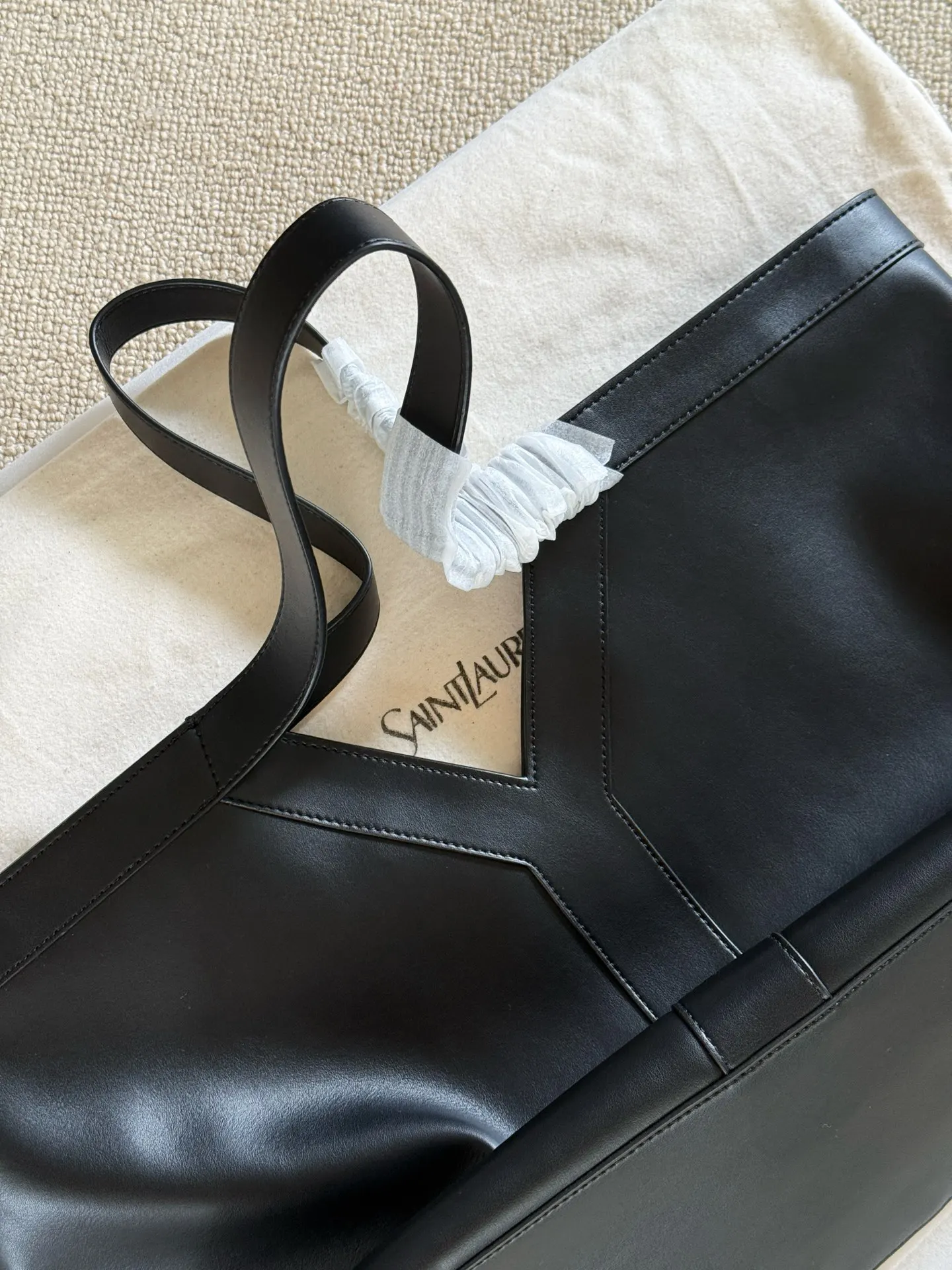 Black Tote Bag Leather