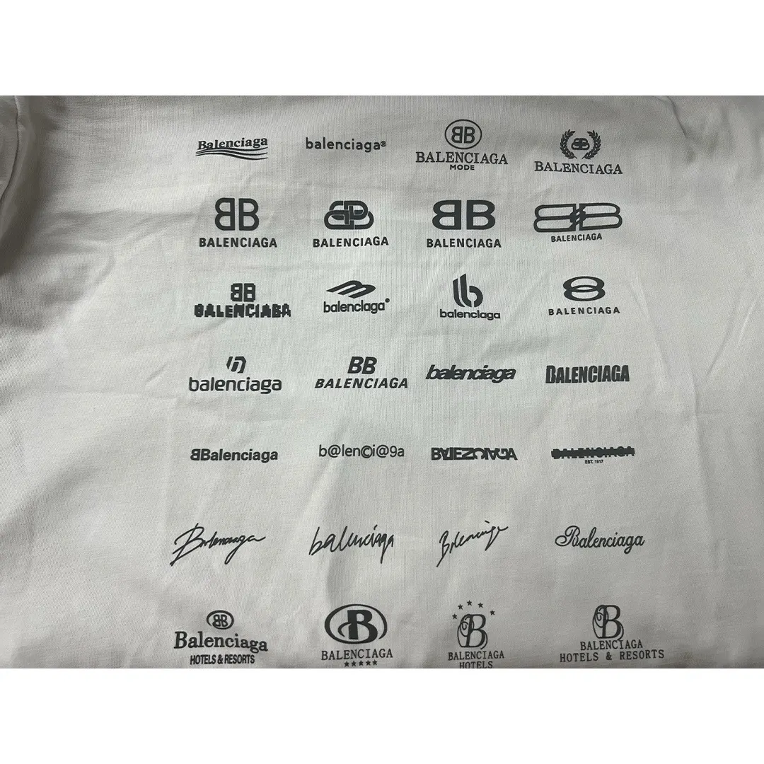 Balenciaga 米白 純棉 Logo 短袖T恤(數字3) Balenciaga 米白 純棉 Logo 短袖T恤(數字3)