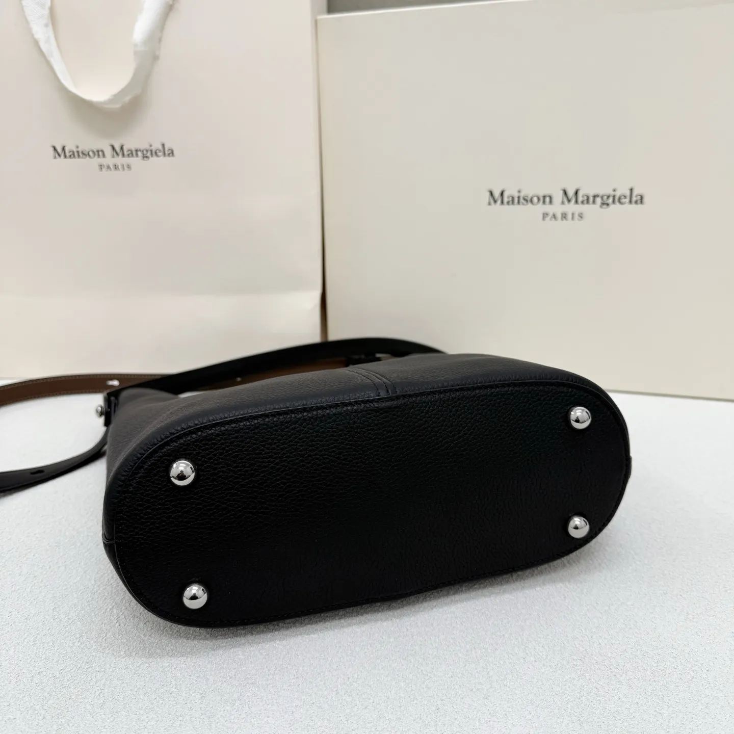 黑色 牛皮 Madison Margiela 托特包 大容量托特款