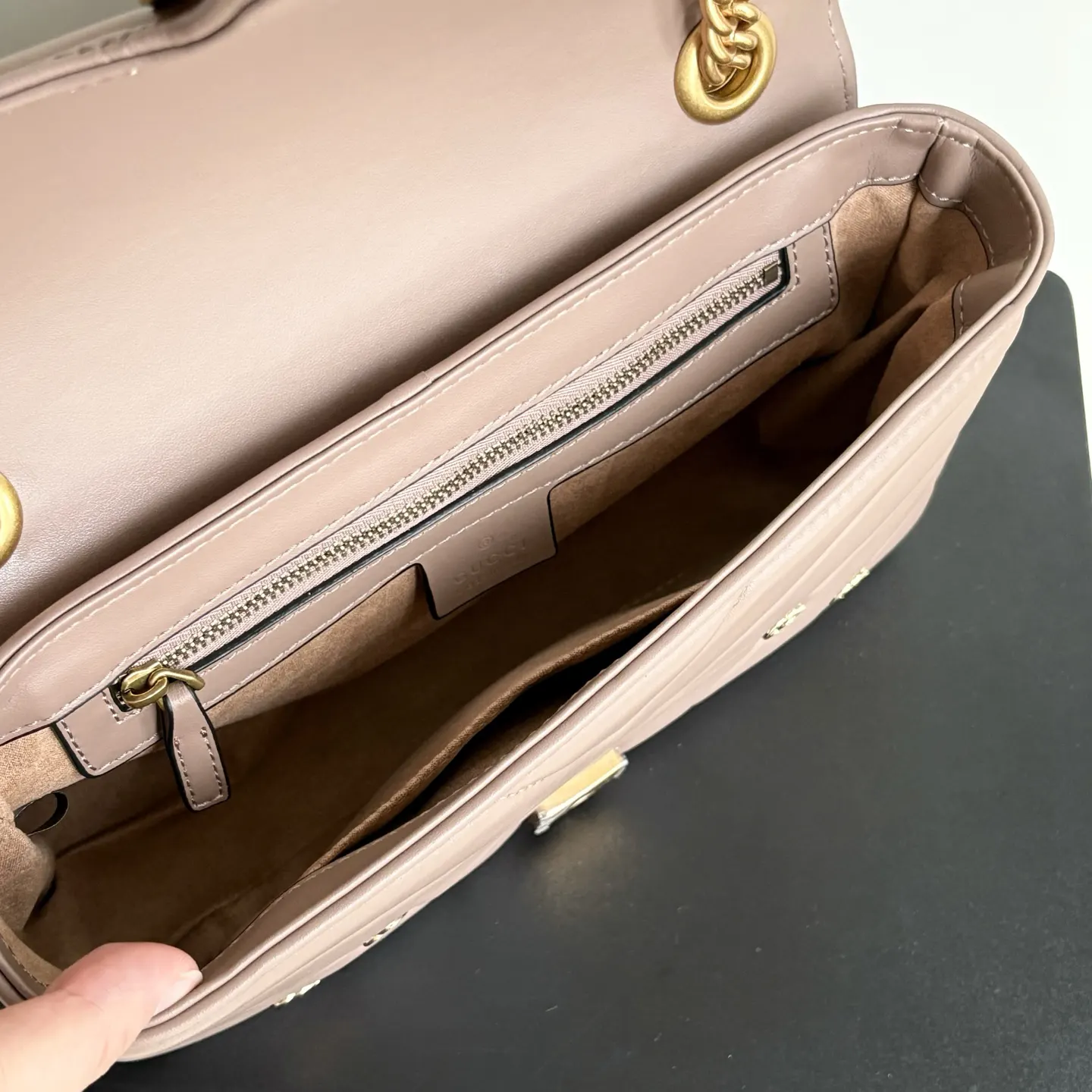 Gucci Marmont 绗缝皮革链条包 单肩斜挎款