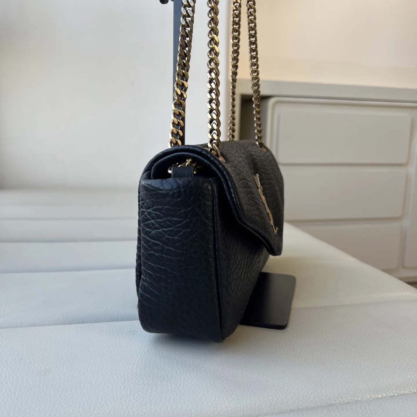 YSL 羊皮 CALYPSO羊皮革手袋 链条包 精致链条款
