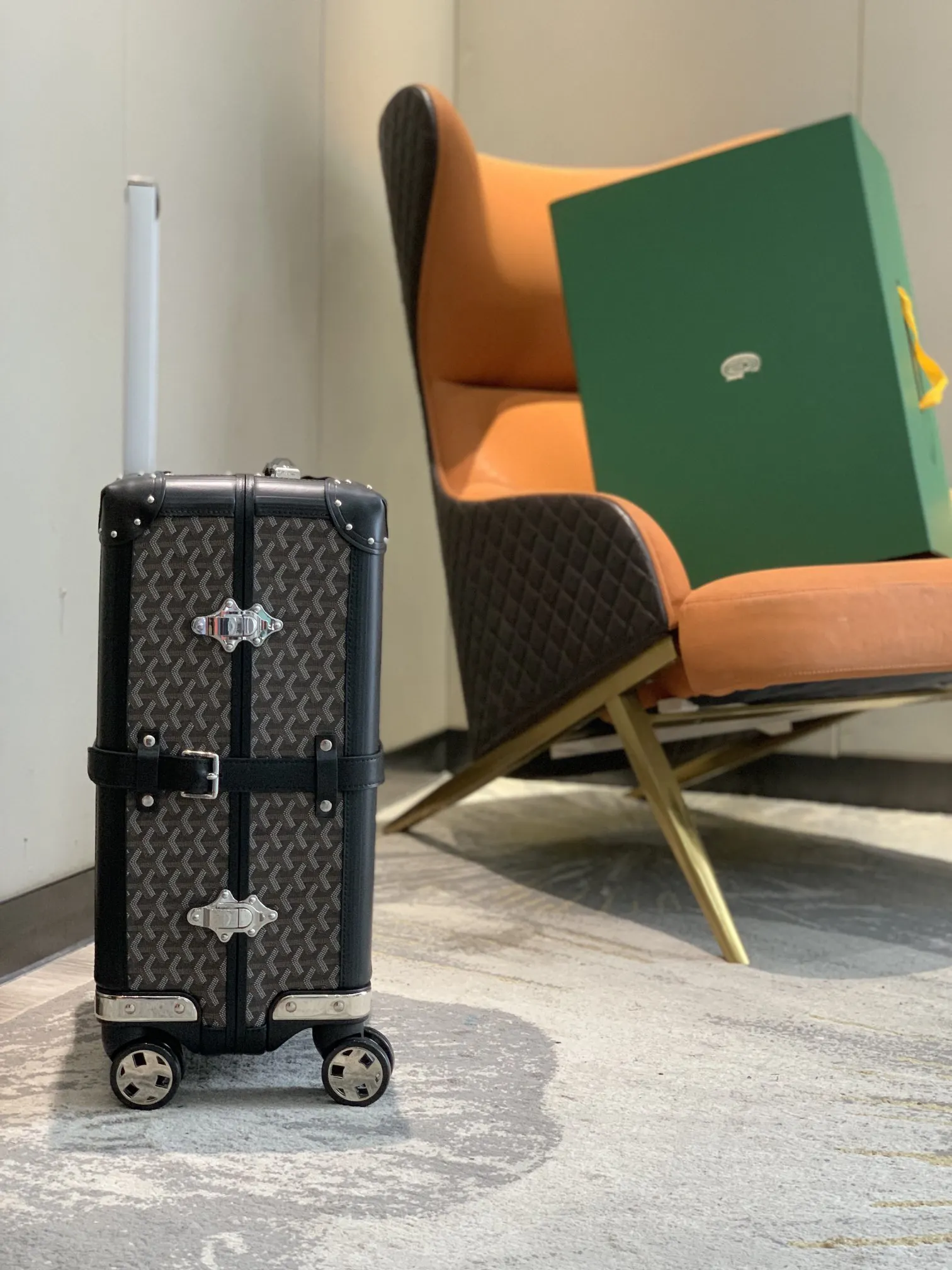 Goyard 空白 承接定制自主品牌 档口摆版logo已 行李箱 旅行拉杆款 輕便出行款