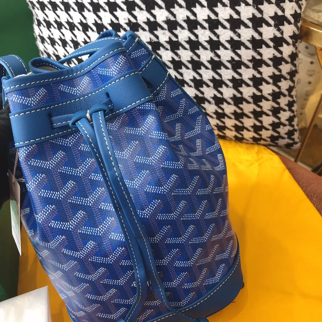 Goyard 老花 藍色 帆布 水桶包 休閒水桶款