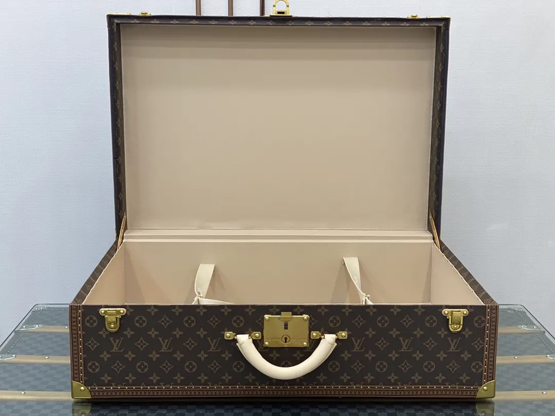Louis Vuitton Gold Suitcase Travel Lightweight Canvas