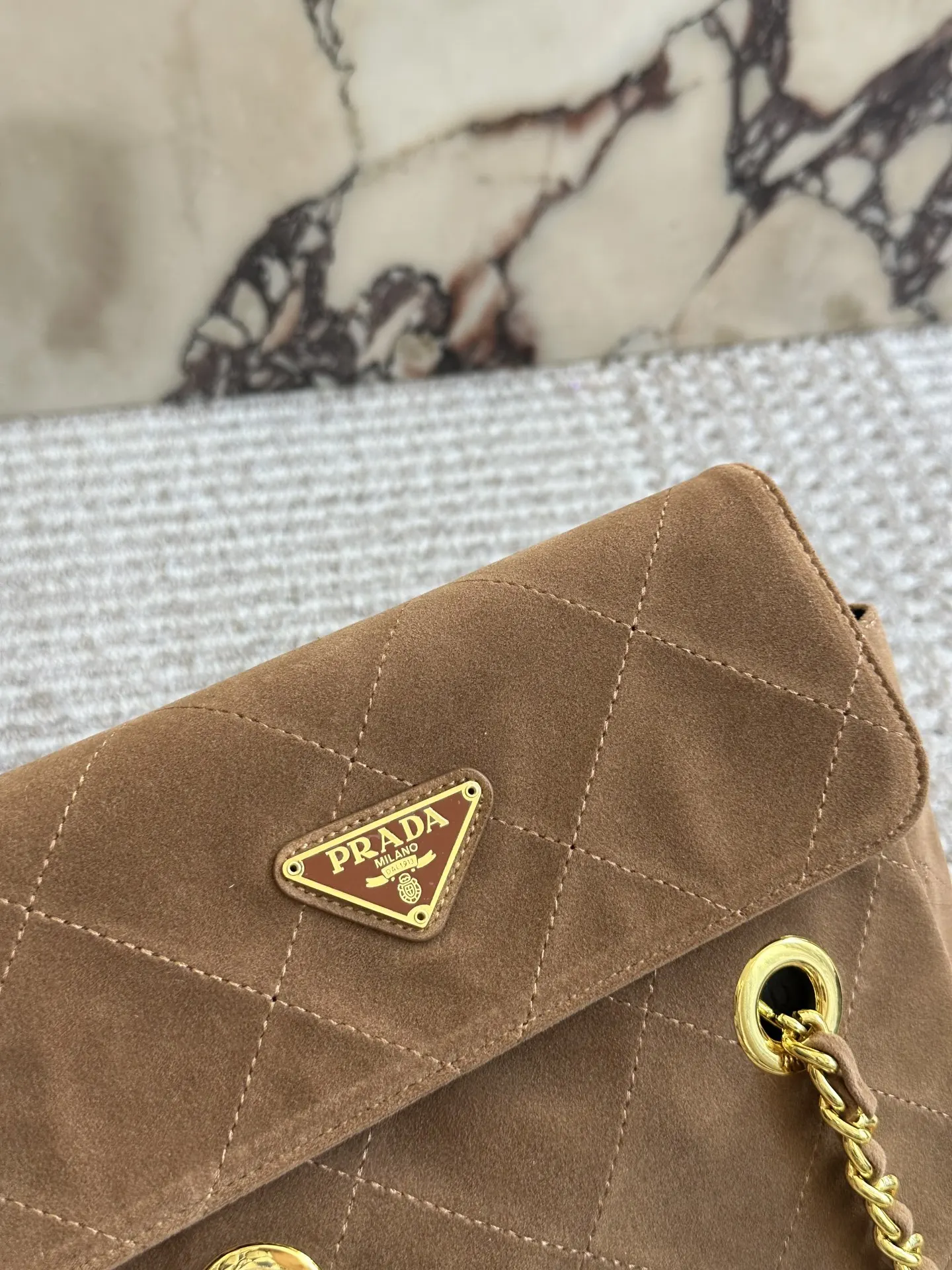 Prada Brown Chain Bag Classic