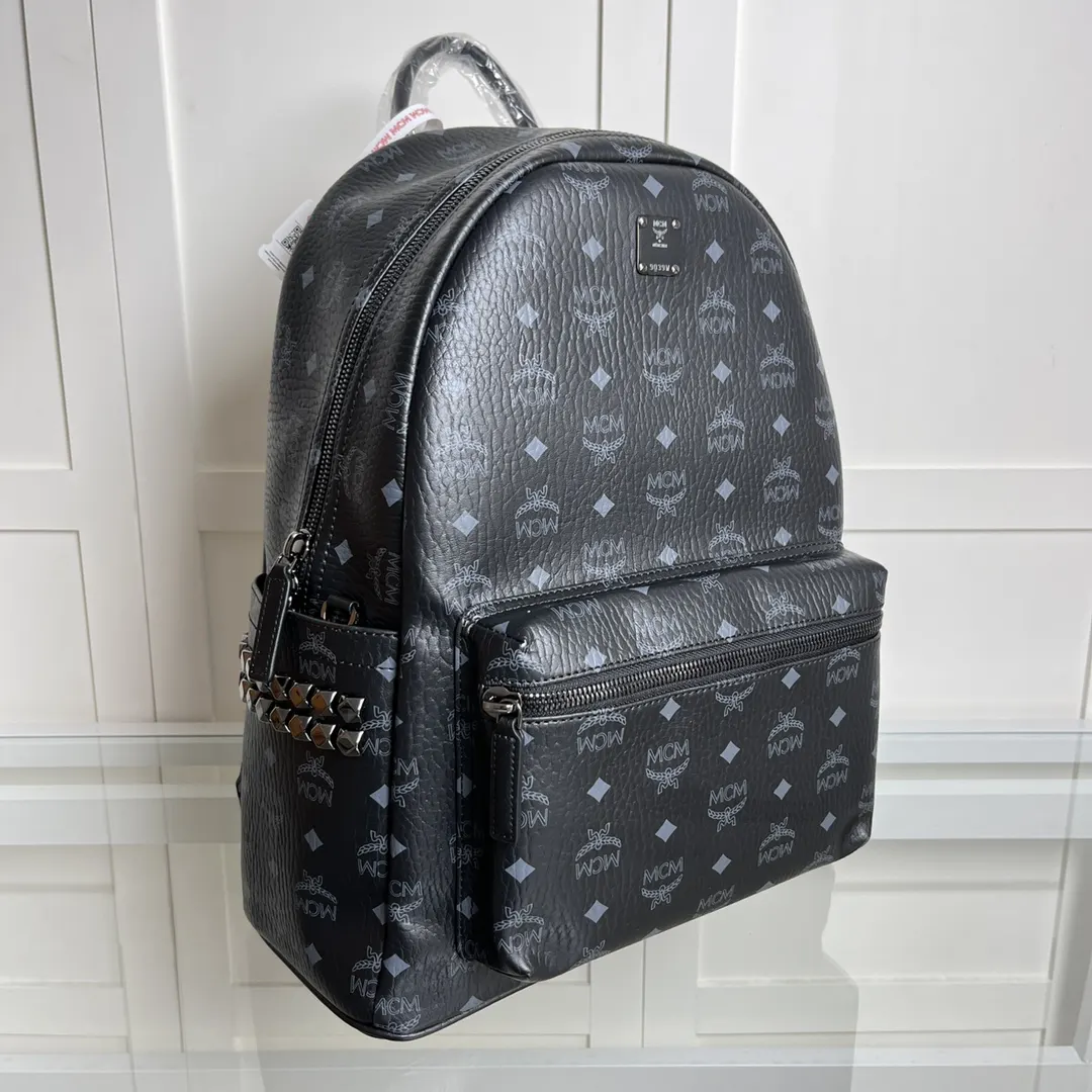 Black Monogram Backpack