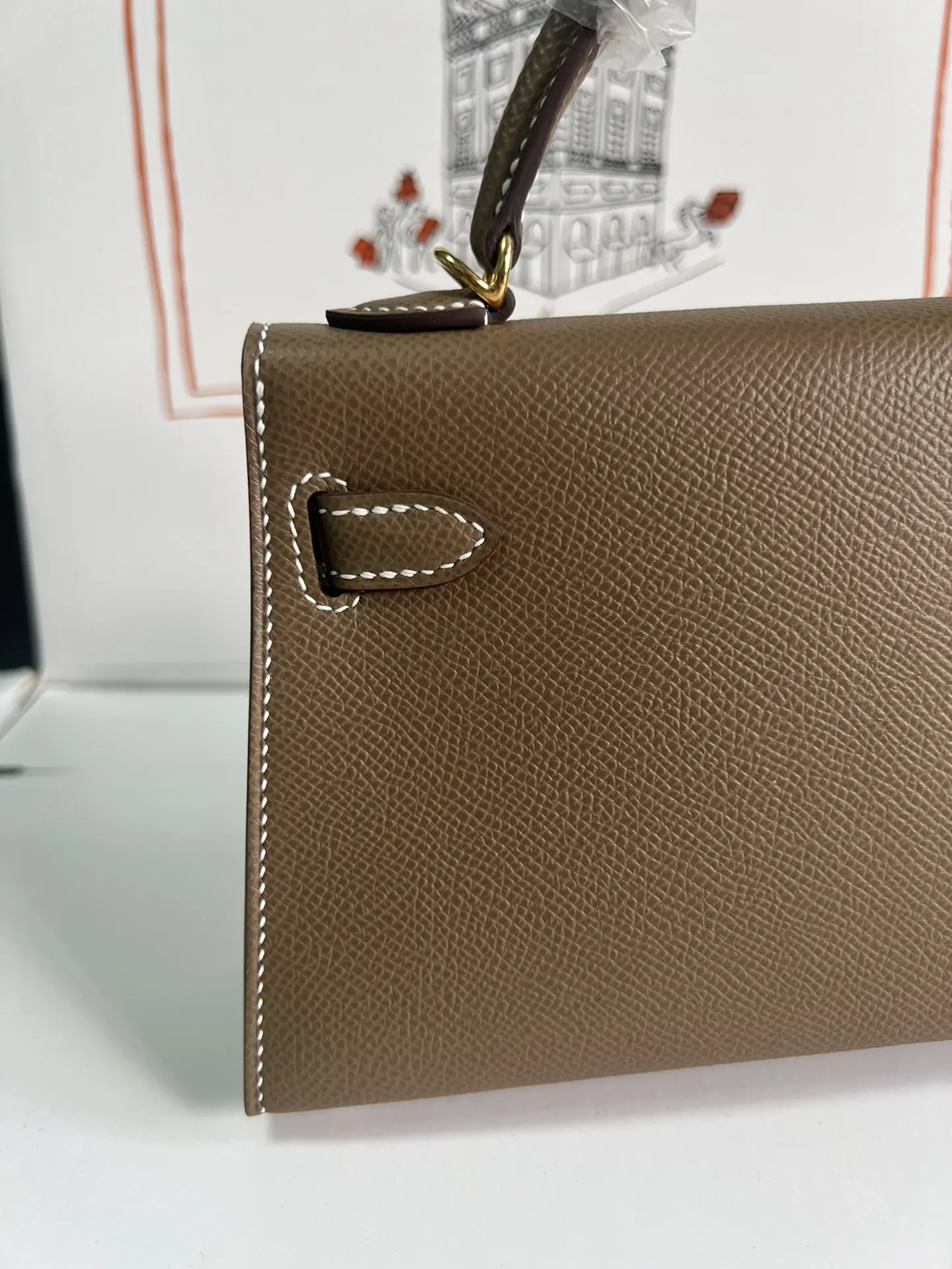 Hermès Kelly Mini Epsom掌纹牛皮 斜挎包 19cm