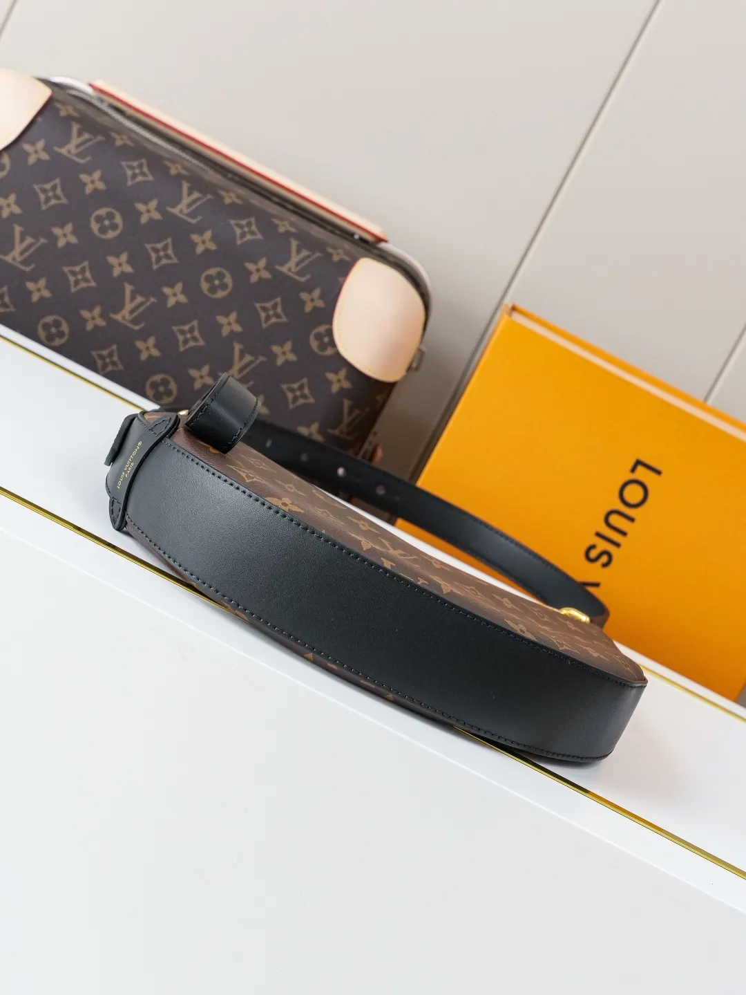 Monogram Chain Bag Leather