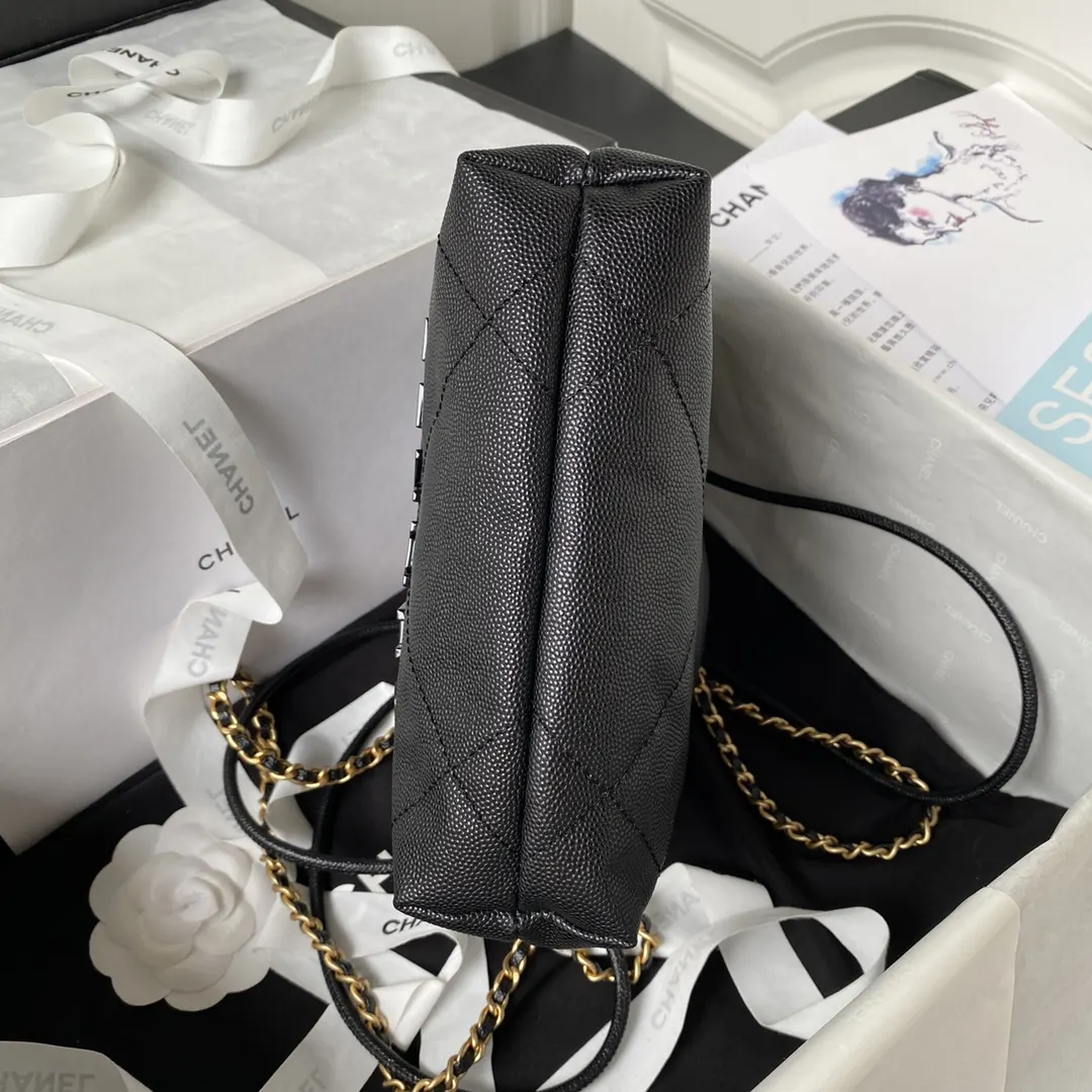 Chanel 黑色 水桶包