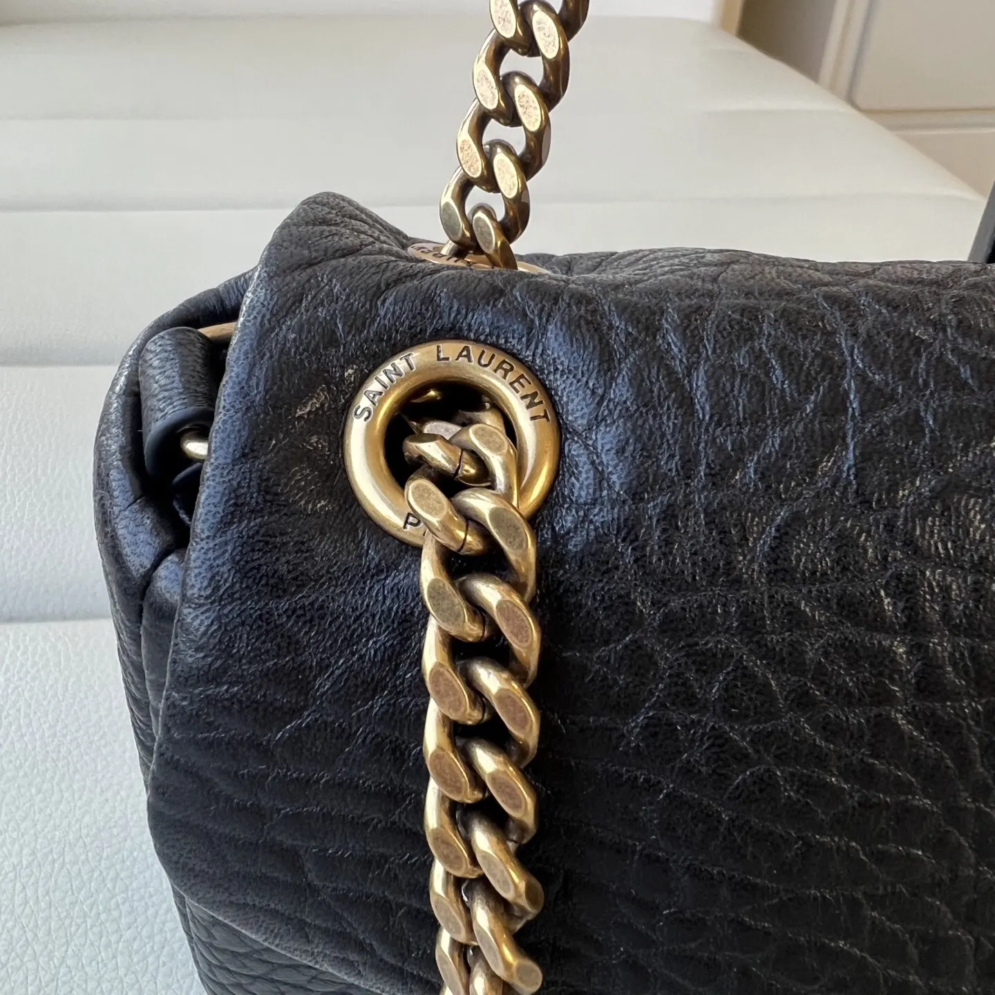 YSL 羊皮 CALYPSO羊皮革手袋 链条包 精致链条款