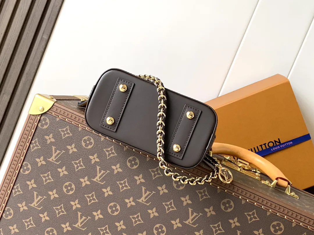 LV Alma 深棕老花贝壳包 黑色手提斜挎款｜ORBUYBAG 岚奢包高端时尚精品