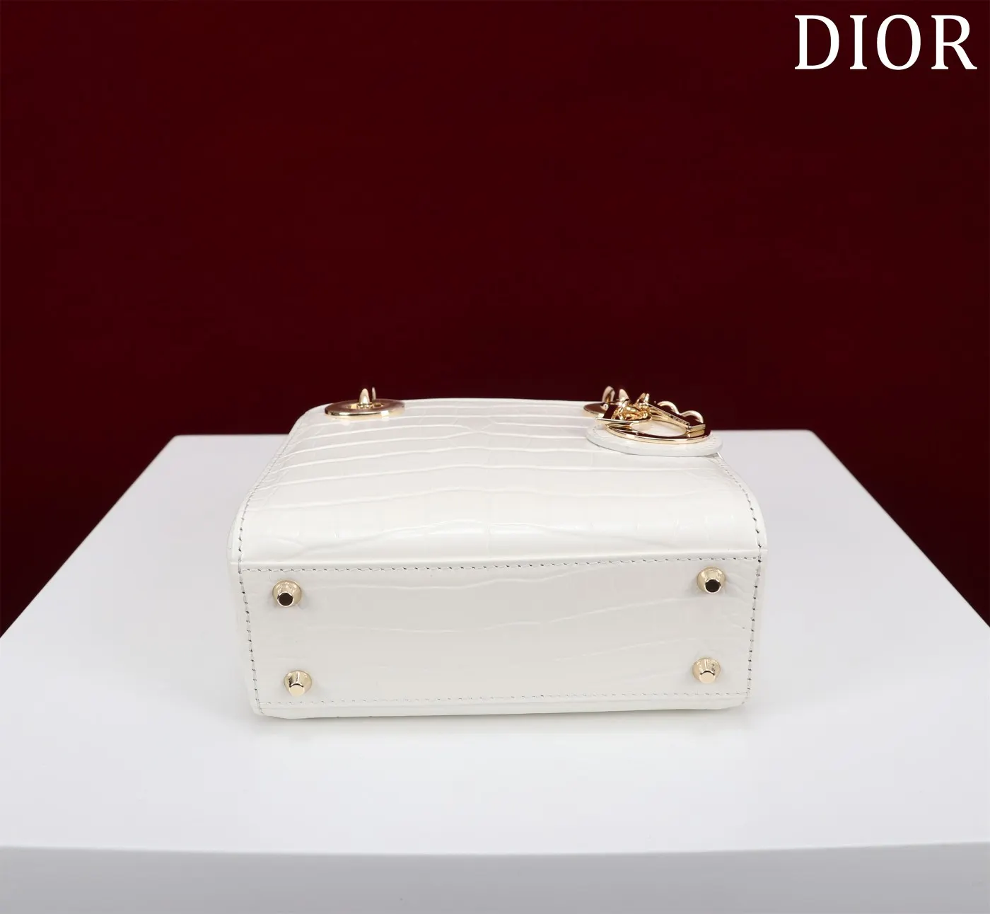 Dior Lady Dior 米白色藤格纹手提斜挎包 经典款