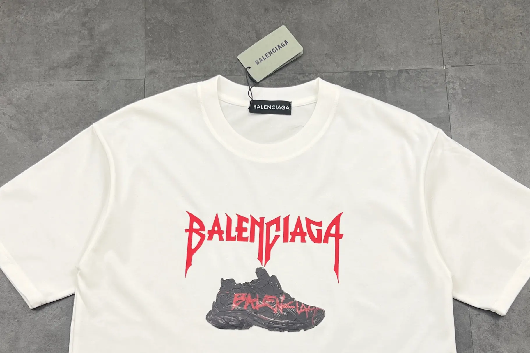 Balenciaga Black/White Cotton Sneakers