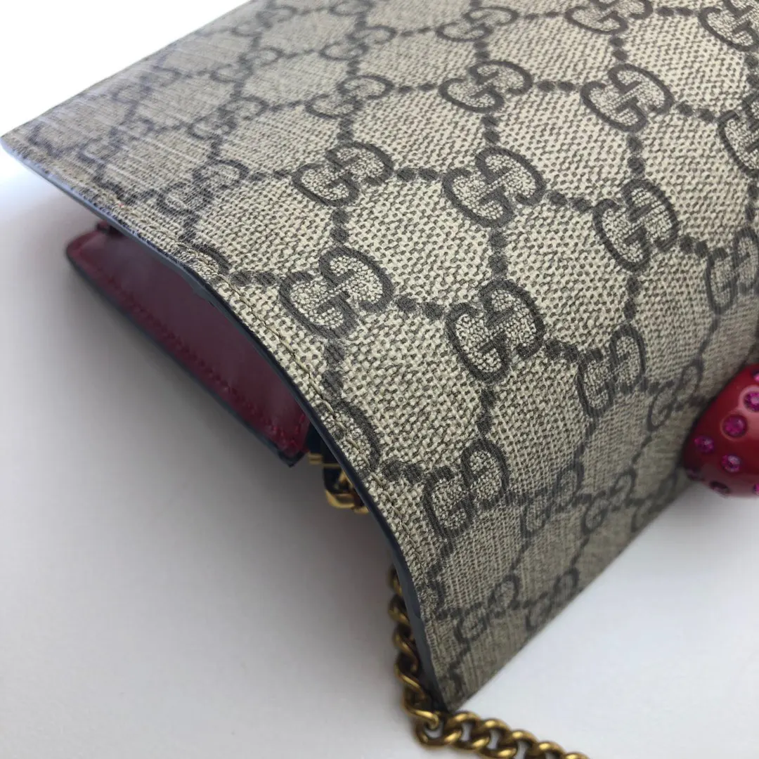 Gucci 红色 链条包 单肩斜挎款
