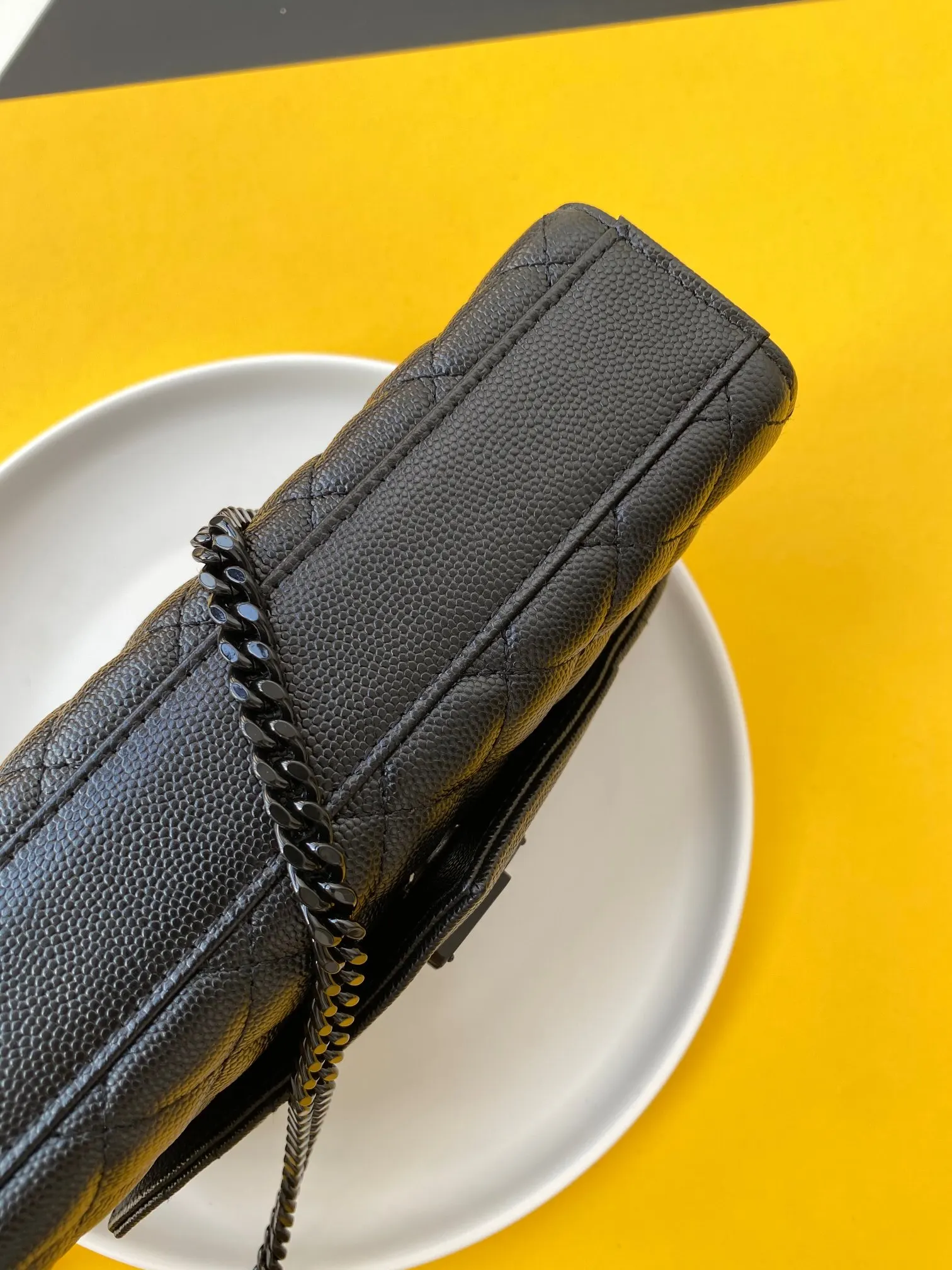 Gold Shoulder Bag Leather