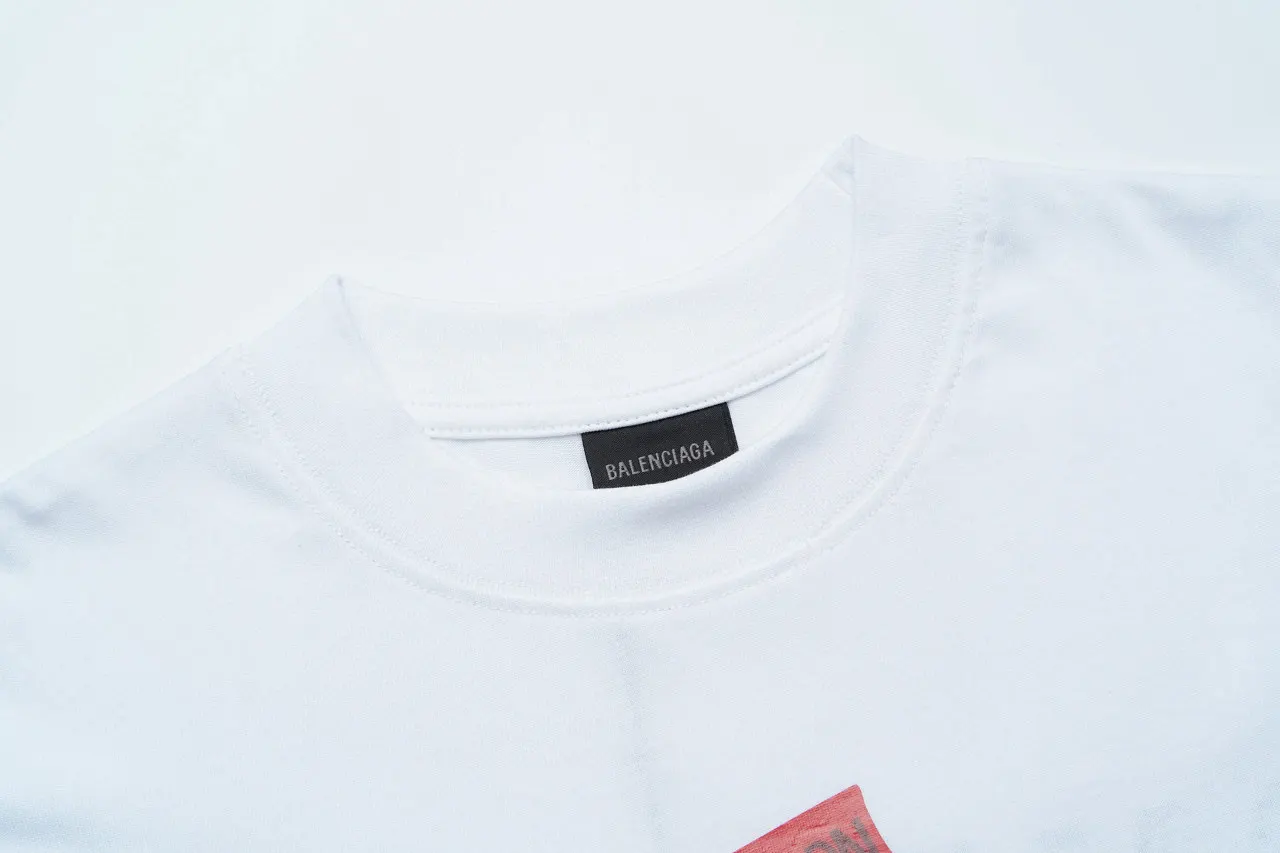 Balenciaga 白色 刺绣 短袖T恤