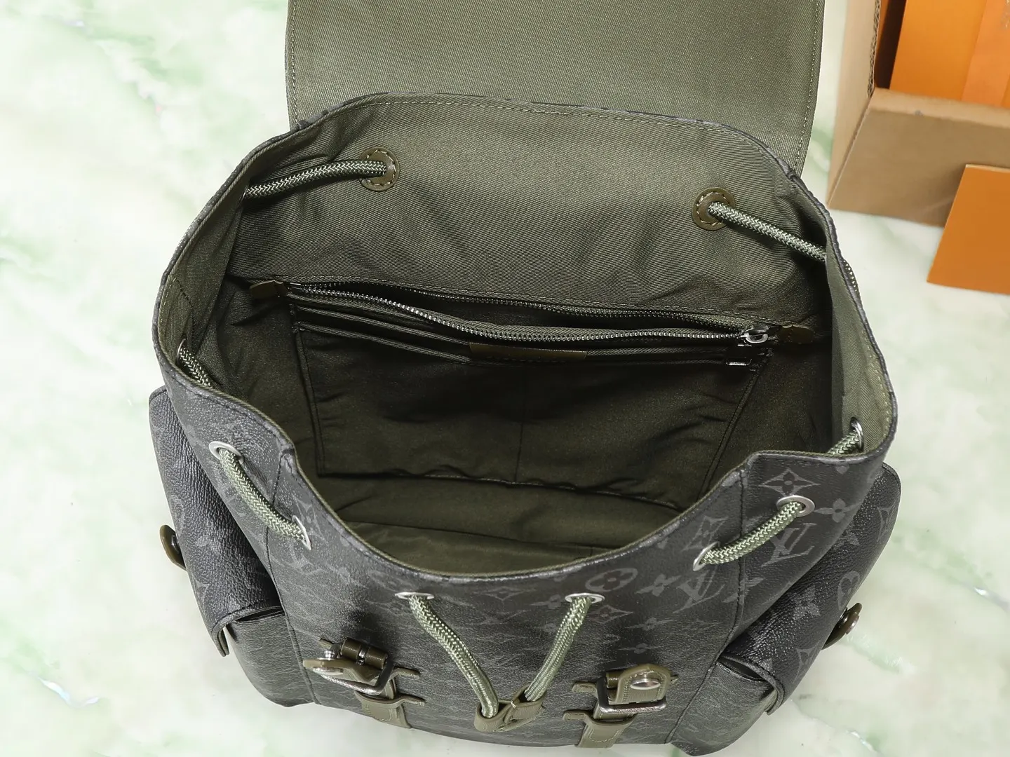 Green Backpack Canvas