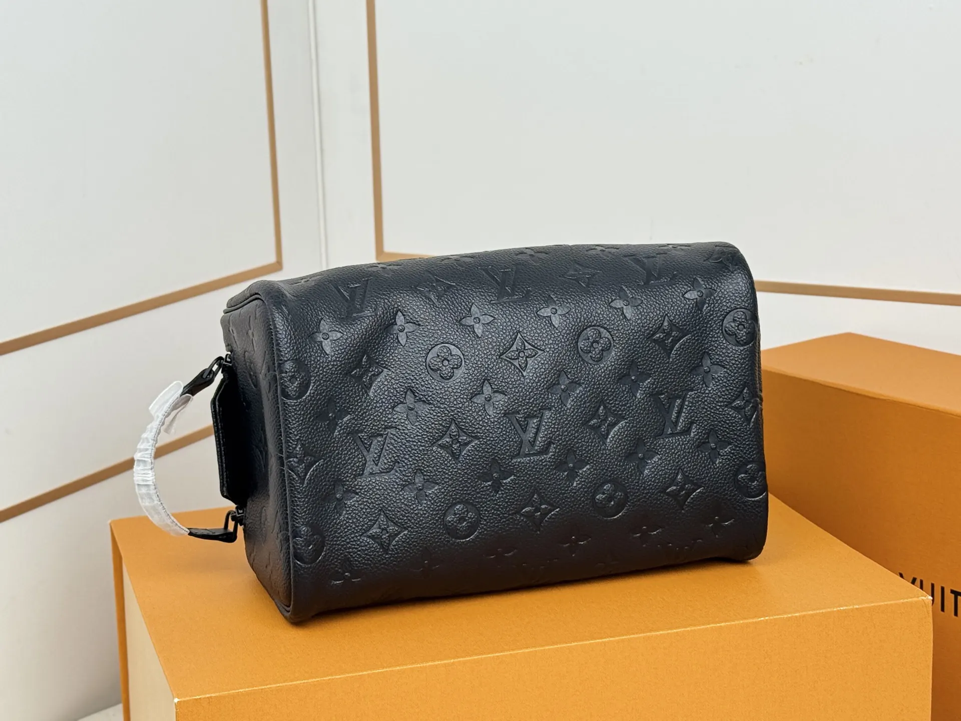 Black Monogram Cosmetic Pouch