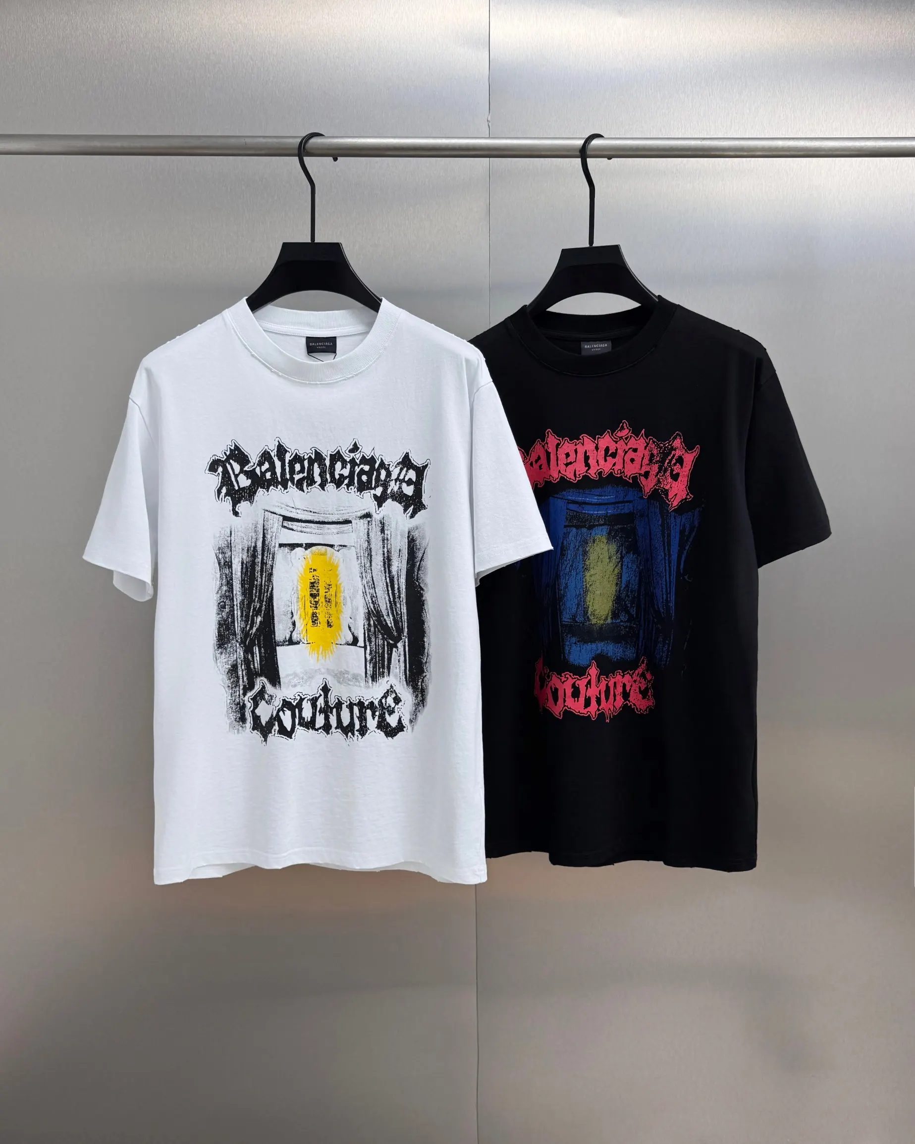Balenciaga Black Cotton Short Sleeve T-Shirt Loose