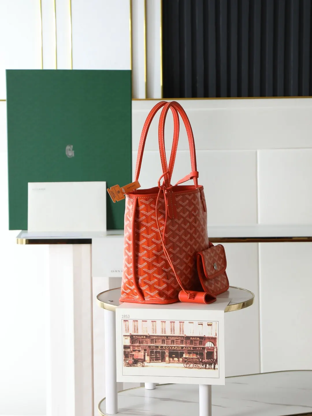 Goyard 灰色 小牛皮 腋下包 复古腋下背款