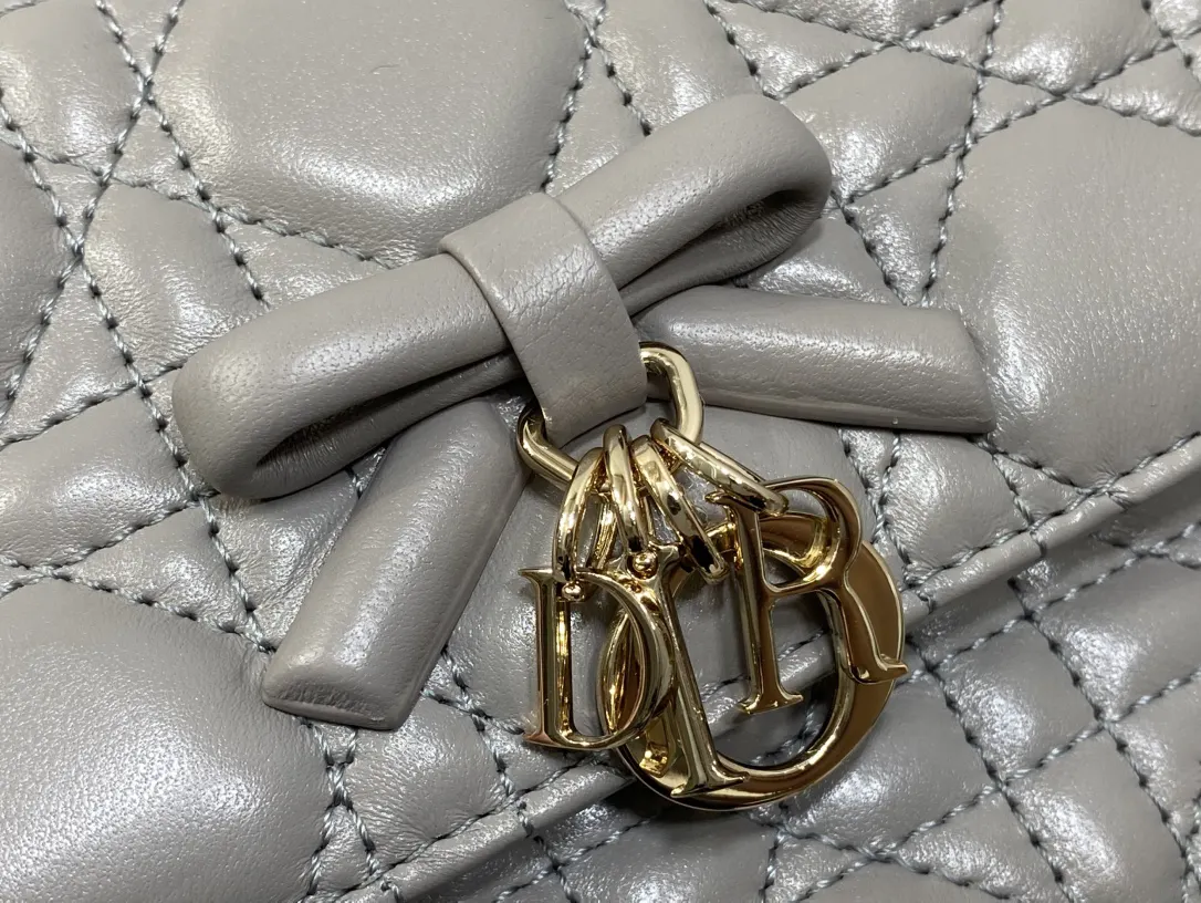Dior 灰色 皮革 手拿包